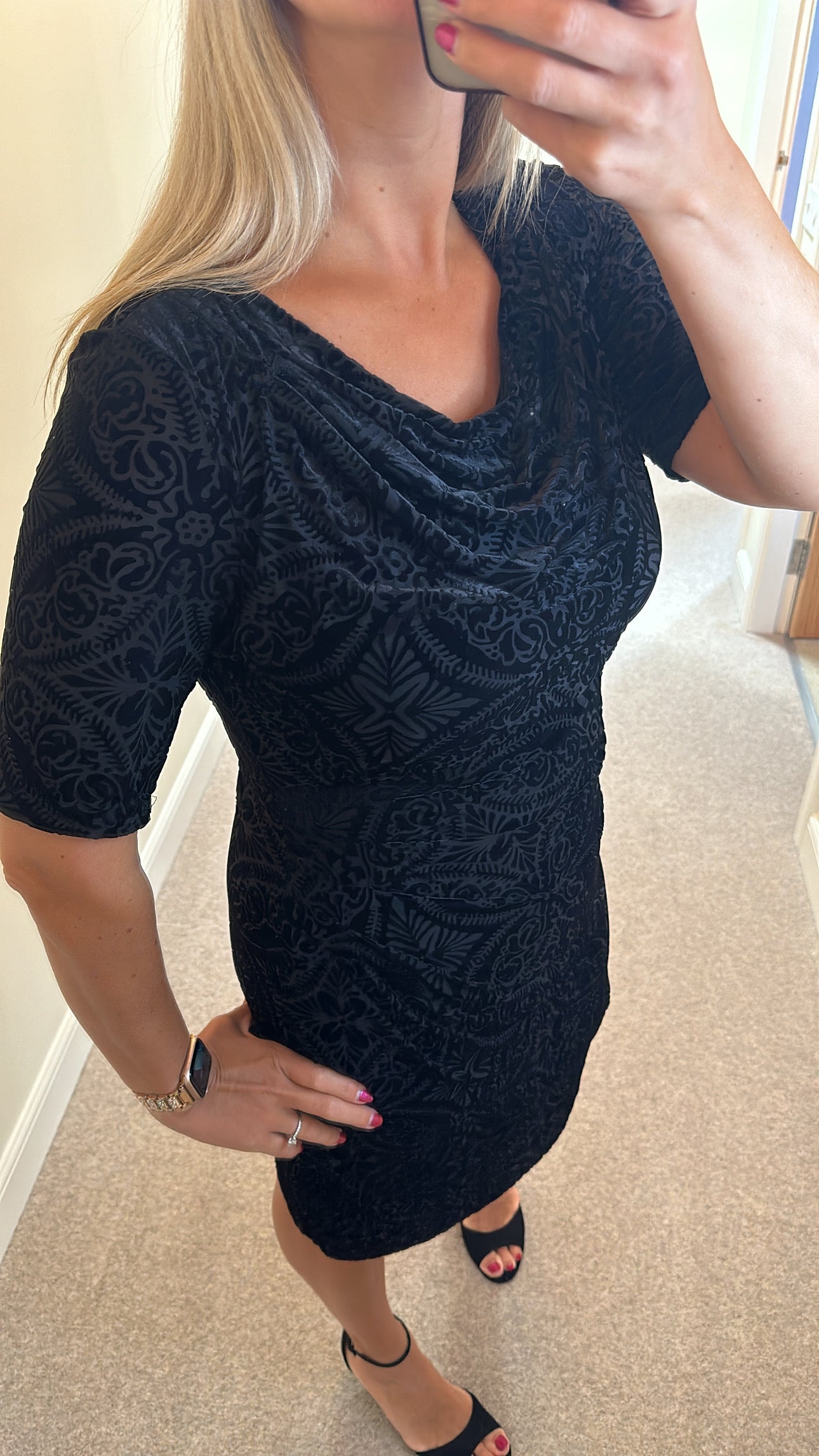 Classic black velvet dress size 14