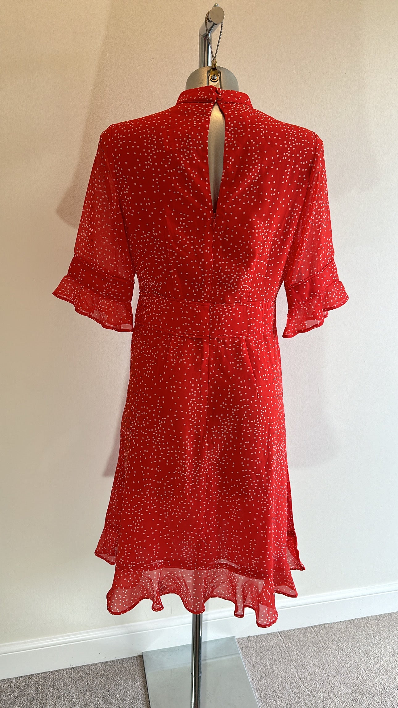 Sosander red / white polka dot dress size 12