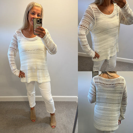 Mantaray cream knit jumper size 18