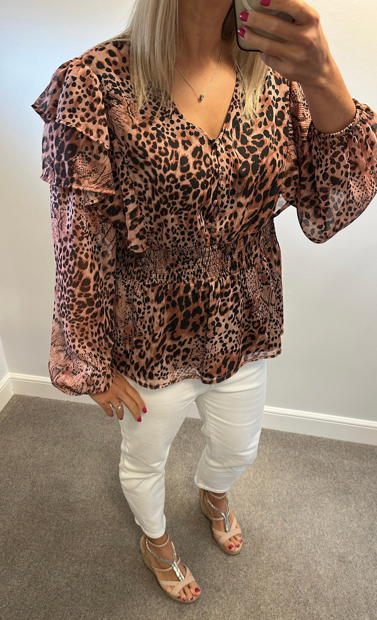 Dorothy Perkins animal print top size 18