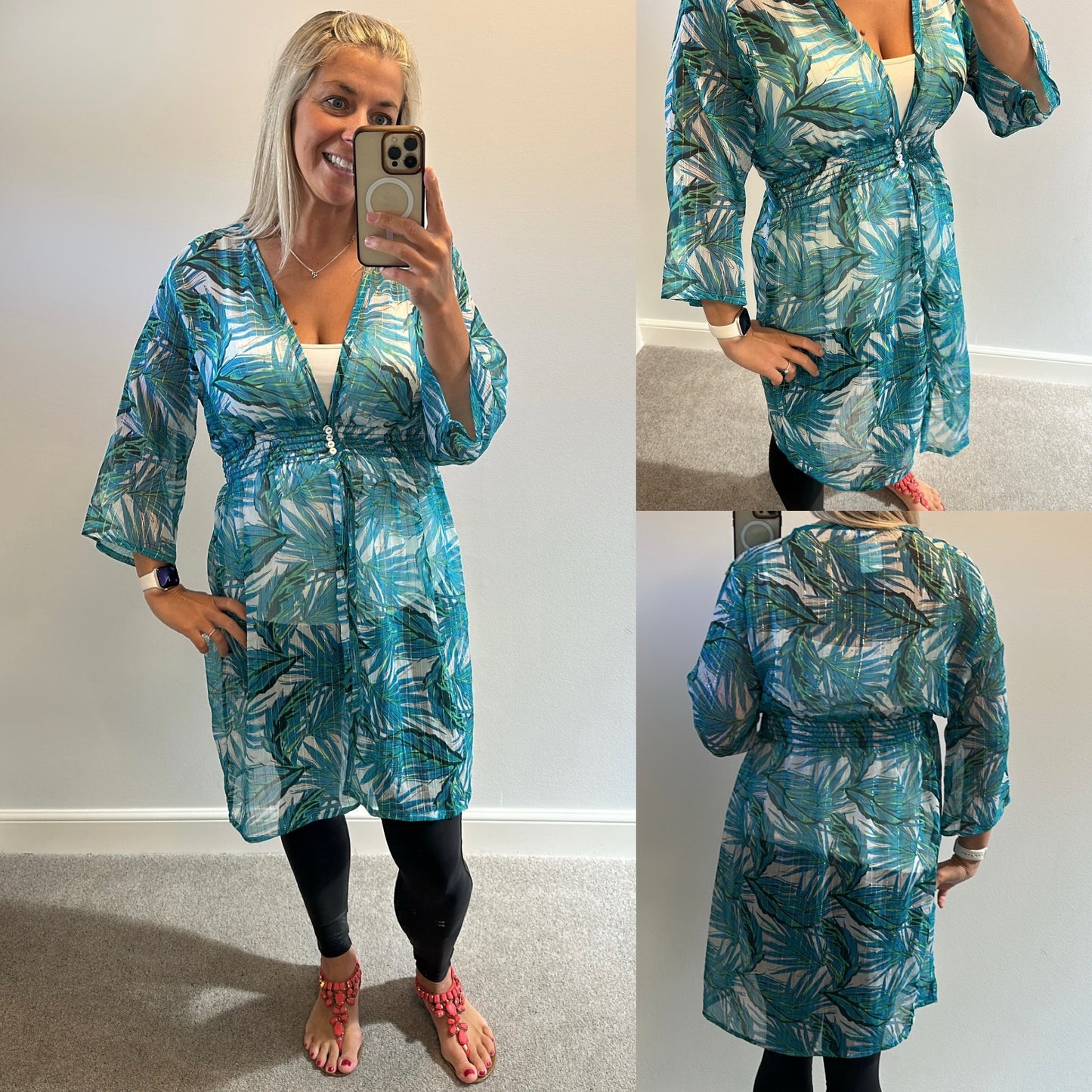 Cruise blue print cover up one size would fit up to size 14