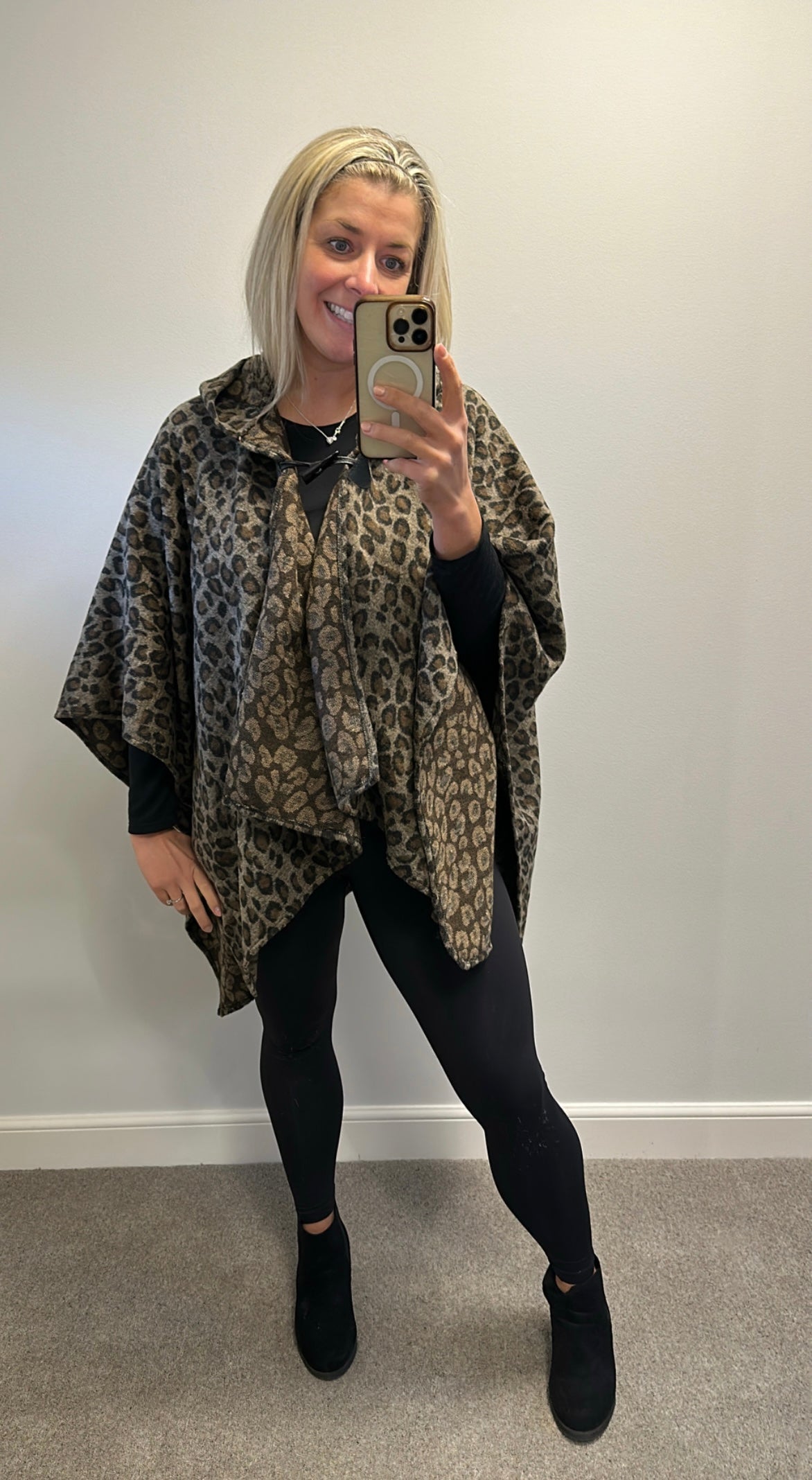 Next animal print poncho / wrap one size