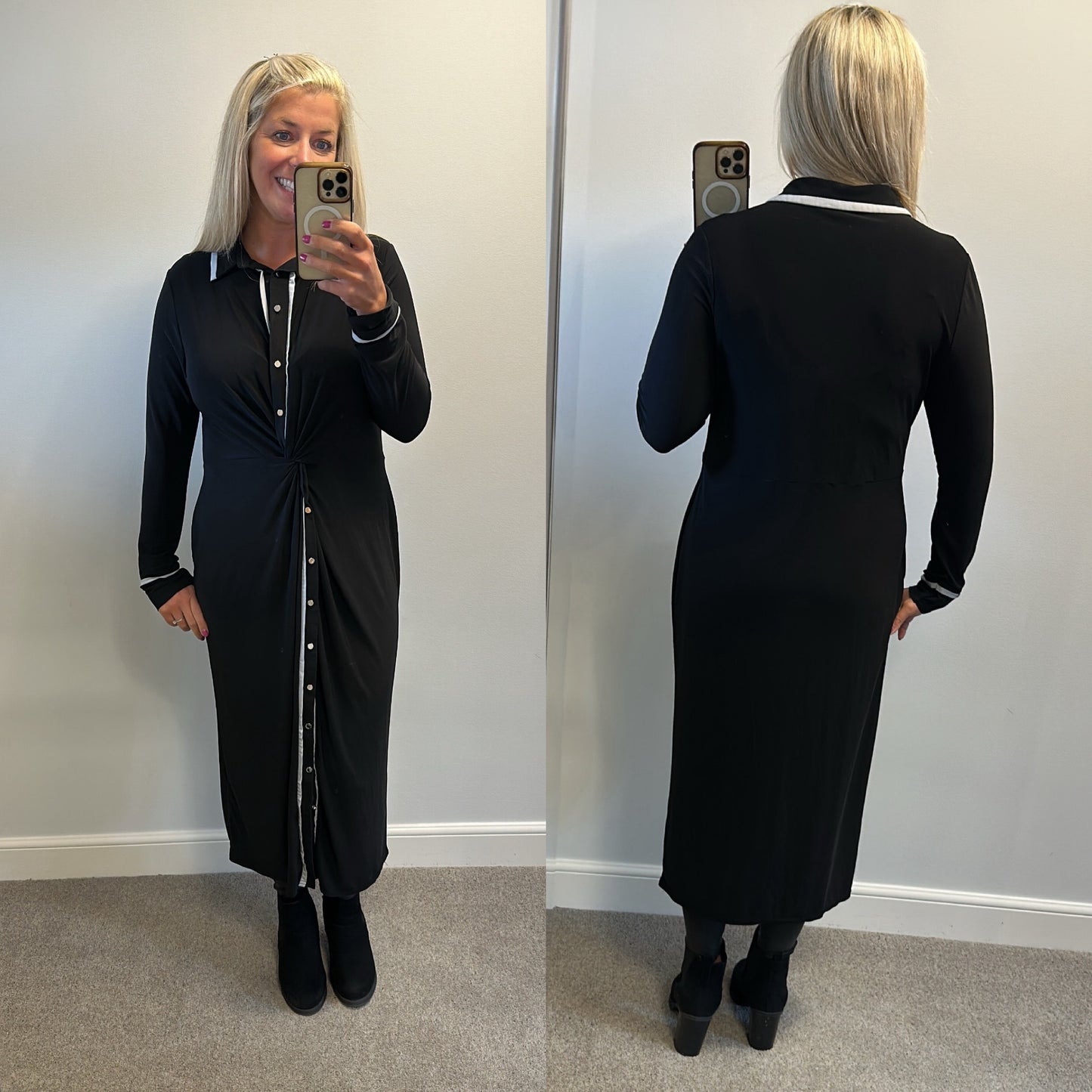 Lipsy black knot dress size 16