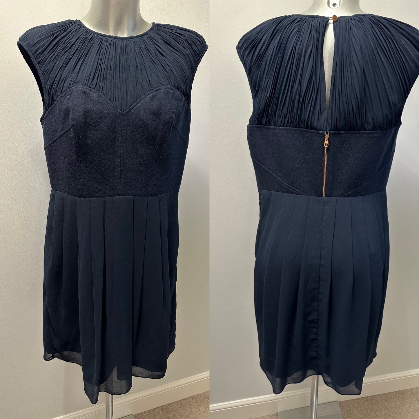 Ted baker navy dress size 3 (uk 12)