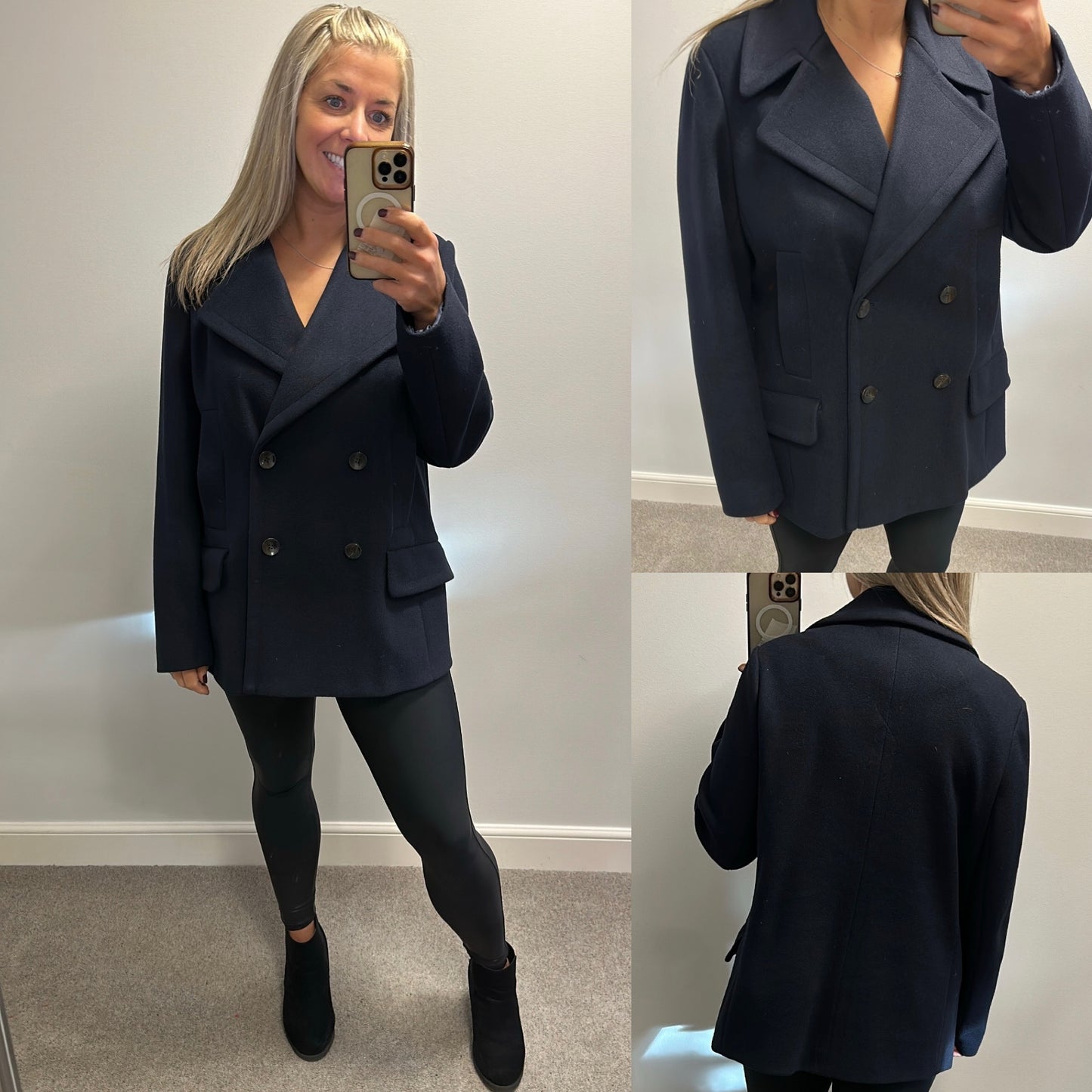 Next navy blazer jacket size 16