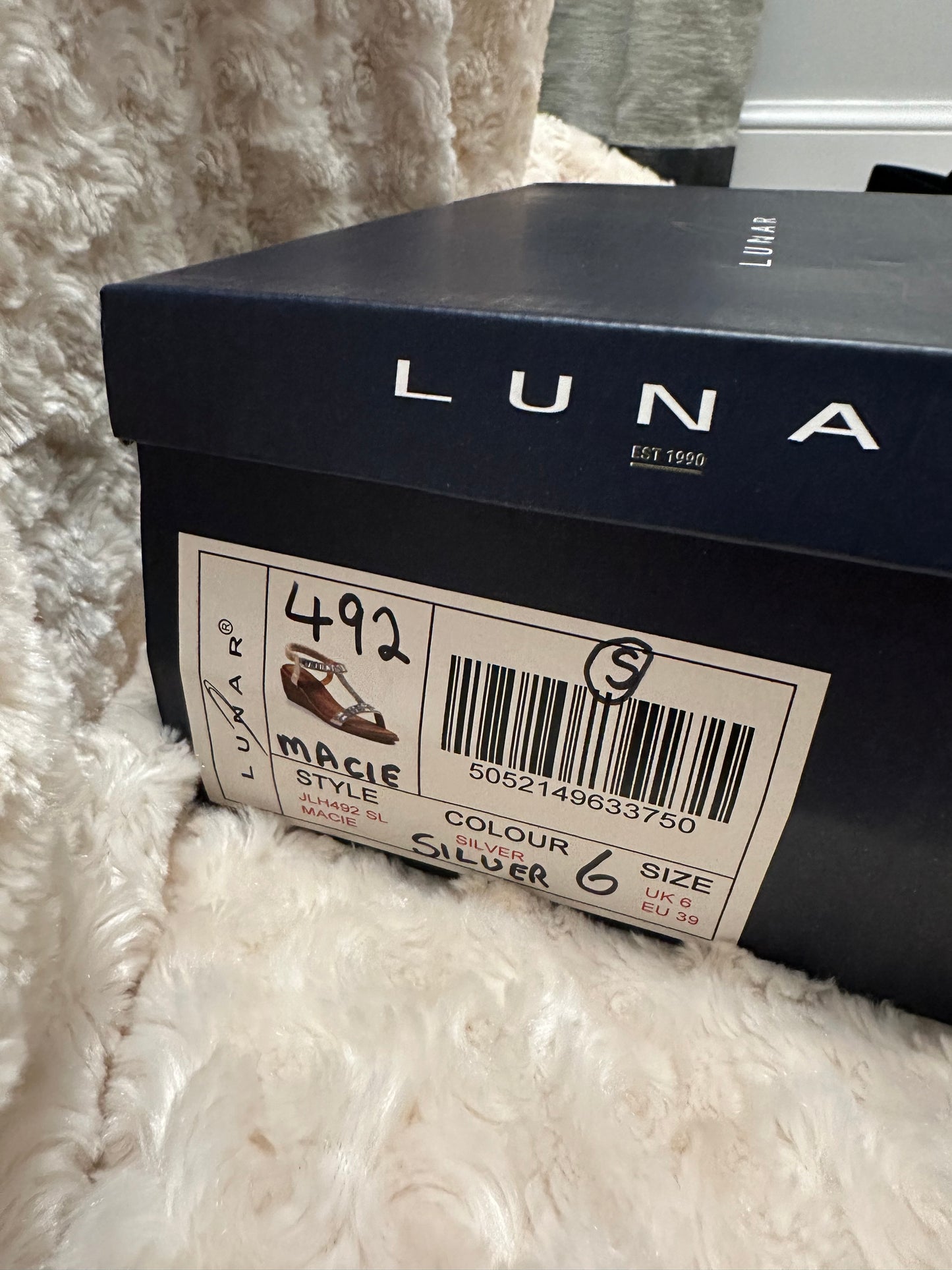 Lunar silver rhinestone embellished sandals size UK 6 brand new