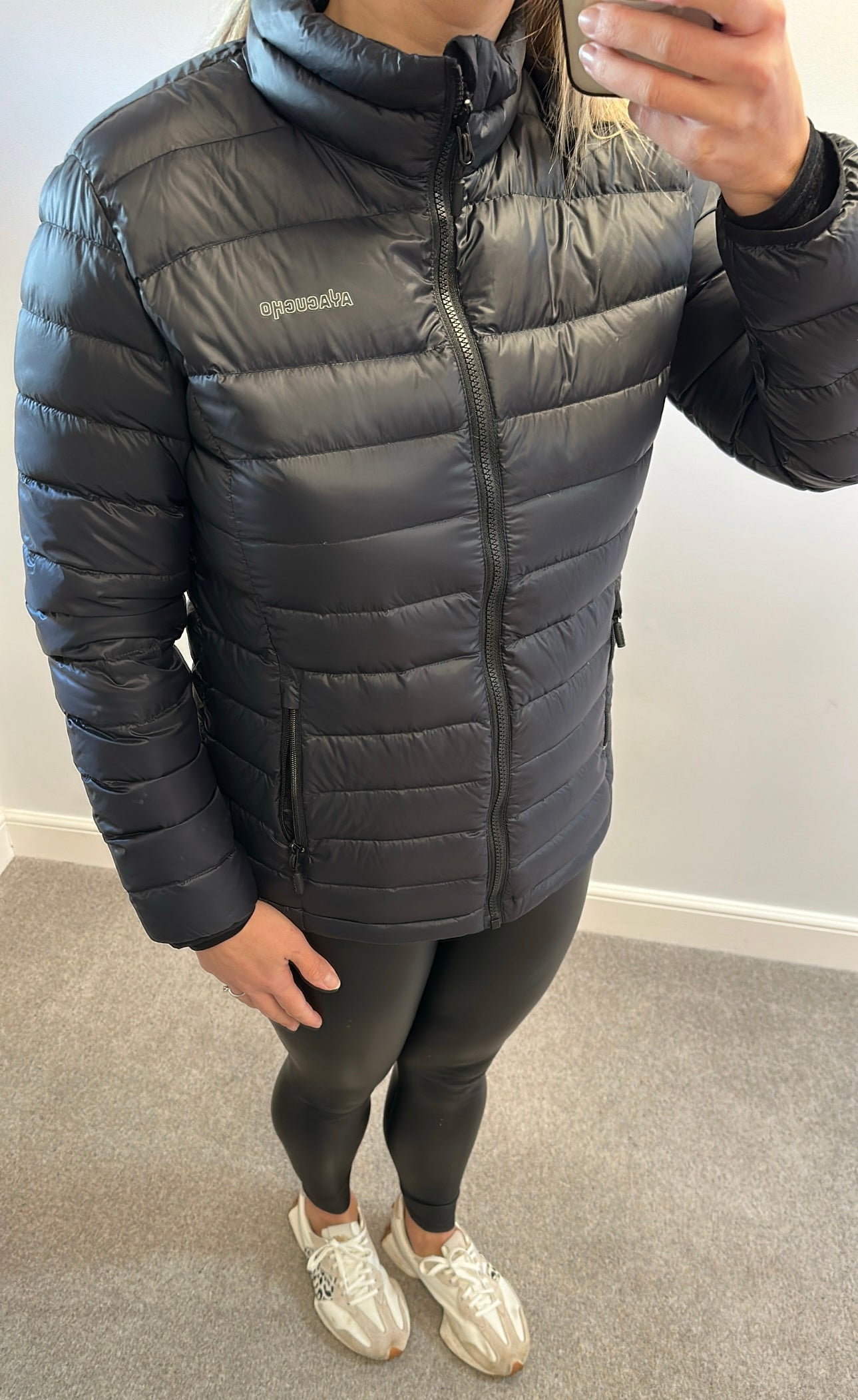 Ayacucho black duck down feather padded jacked size XL would fit upto size 14