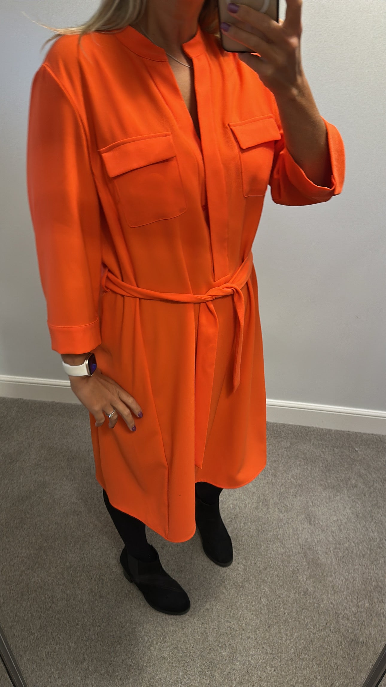 Gerry Weber orange dress would fit upto size 18