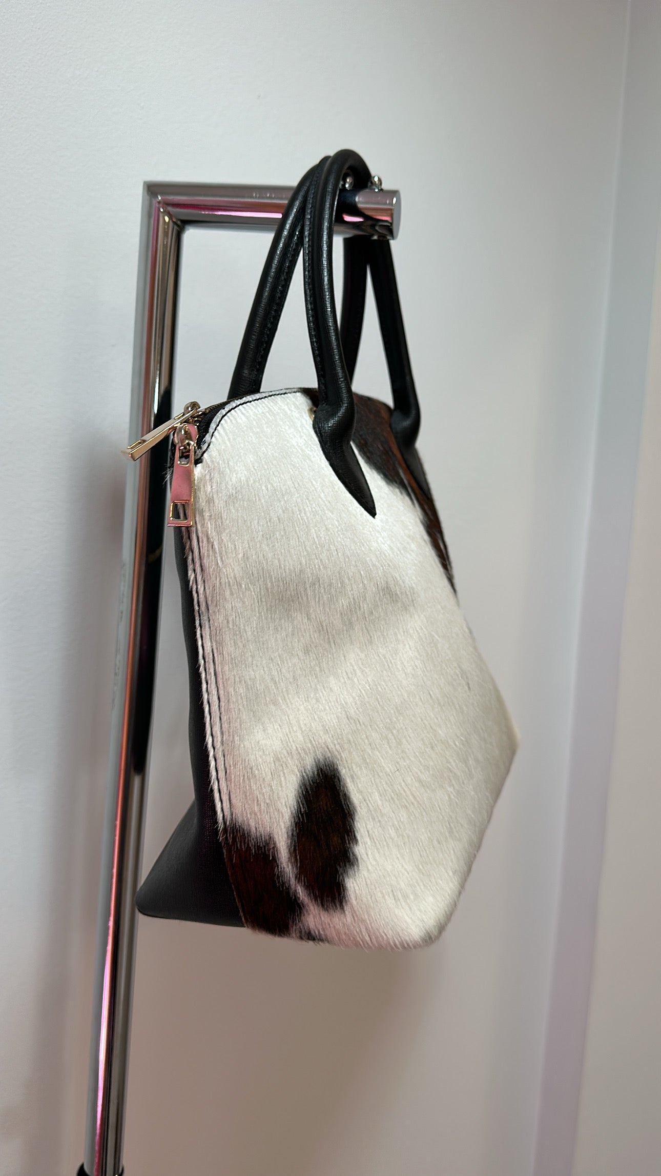 Vera Pelle made in Italy Cow print handbag 100% leather