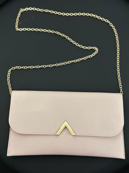 New look blush pink clutch bag