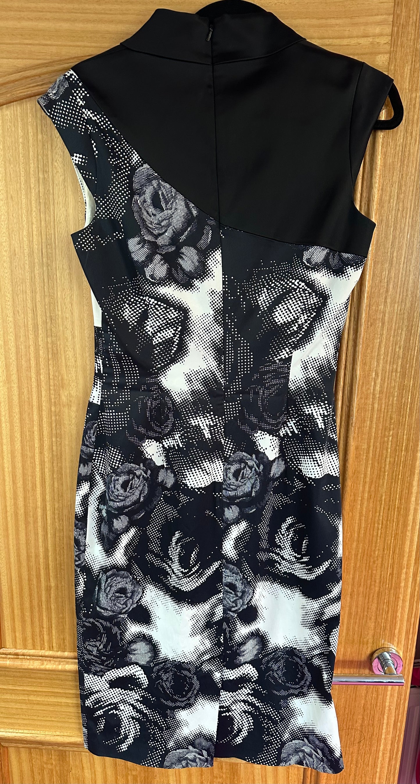 Karen Millen black floral dress small size 14