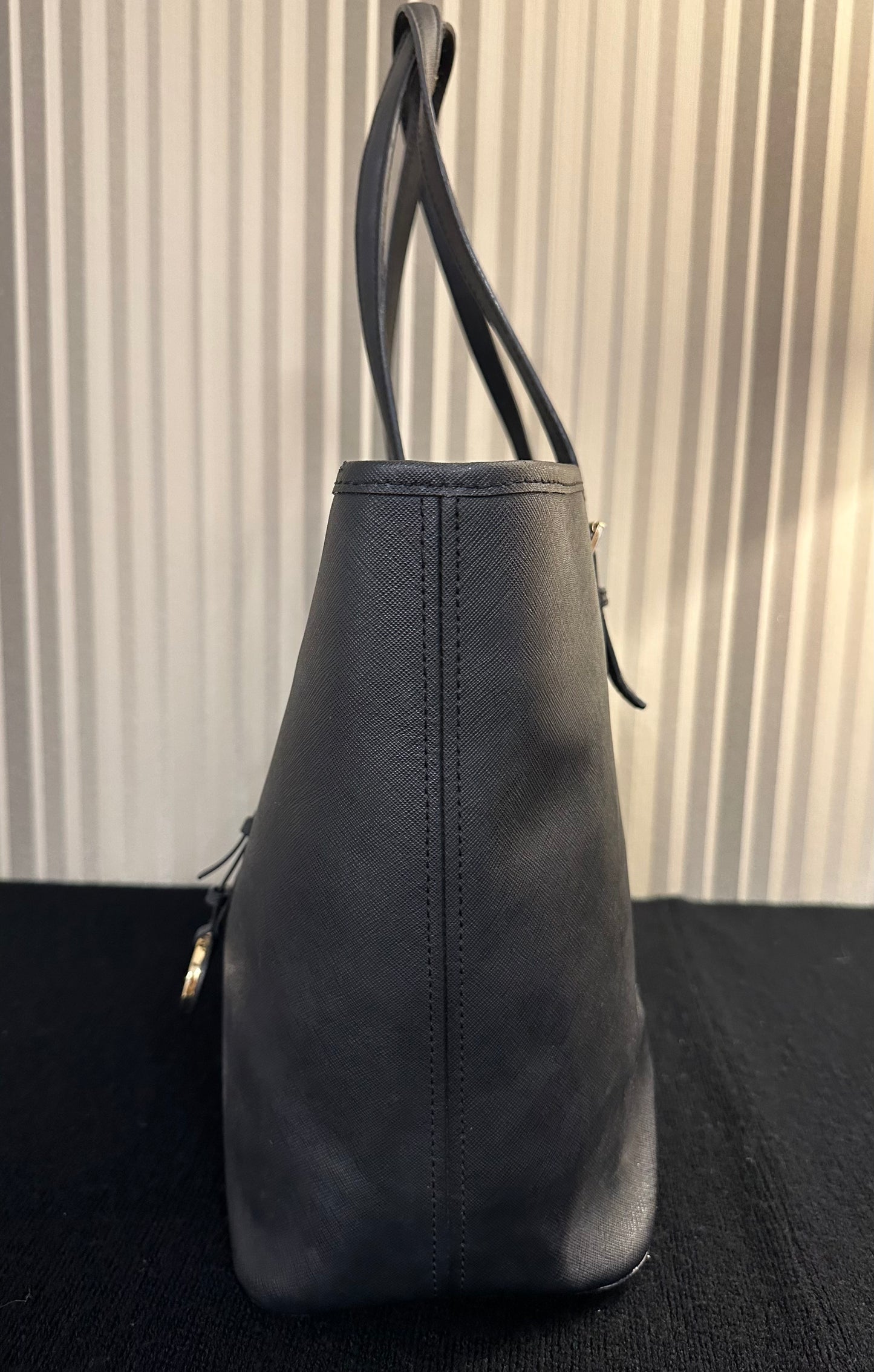 Michael Kors jet black tote bag