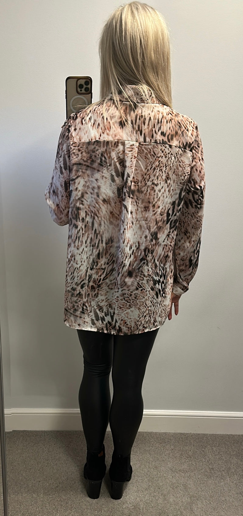 Lipsy animal print shirt size 16