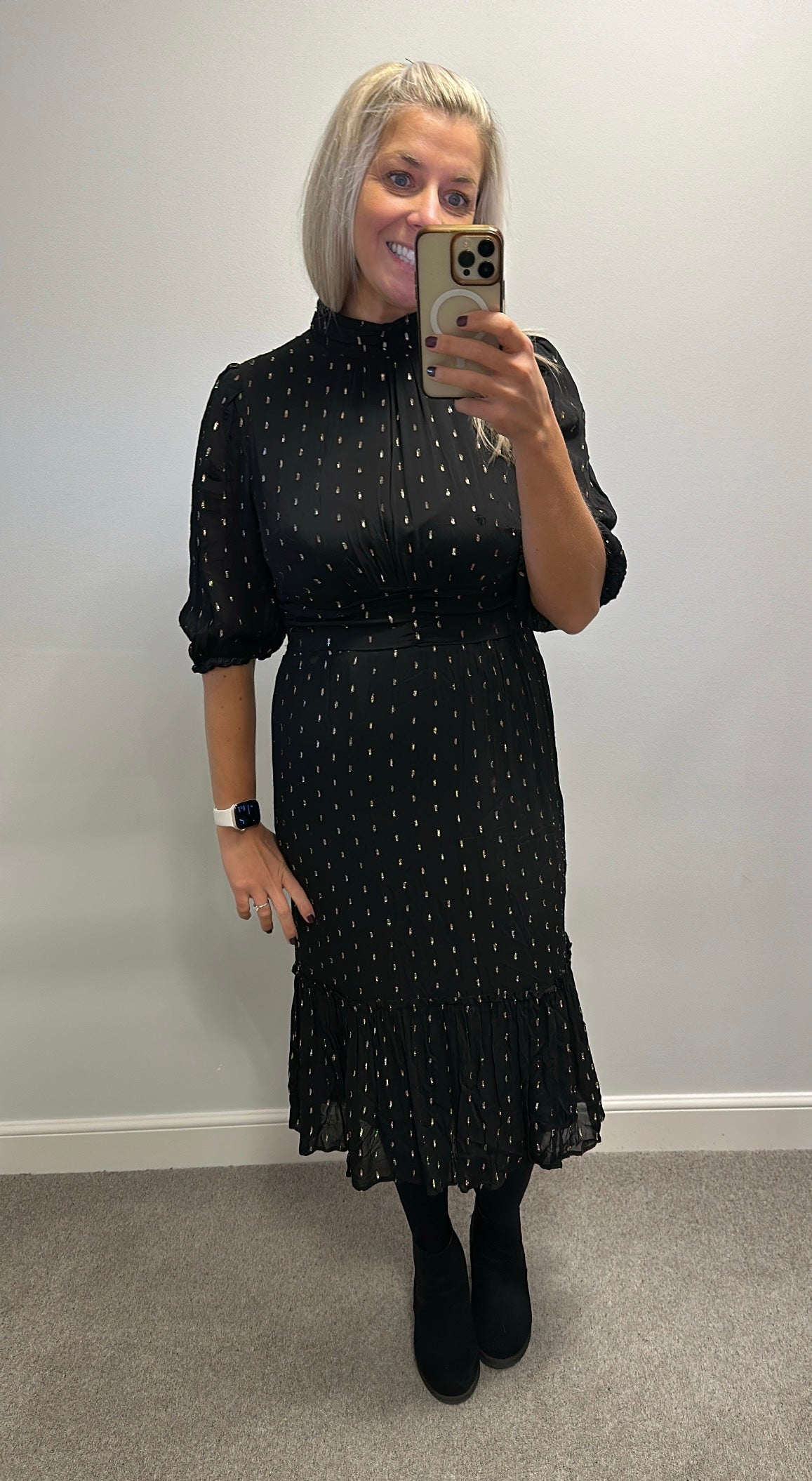 Joanna Hope black and gold dress size 14