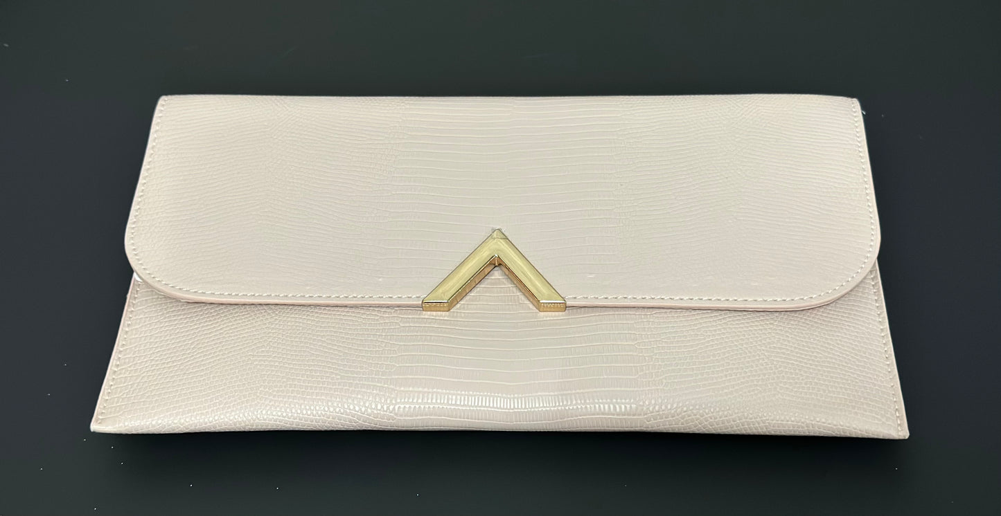 New look blush pink clutch bag