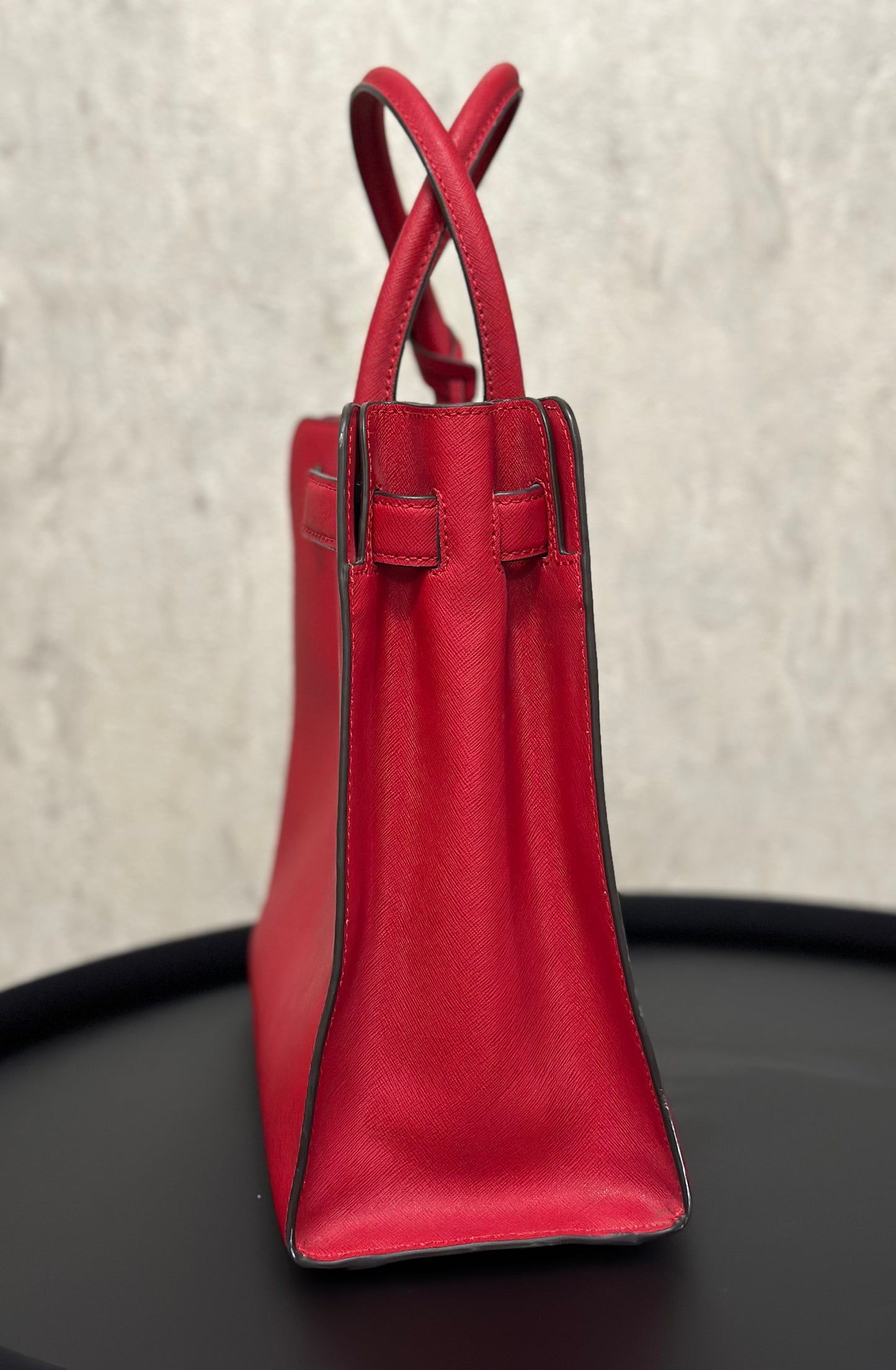 Michael Kors red leather bag with long strap