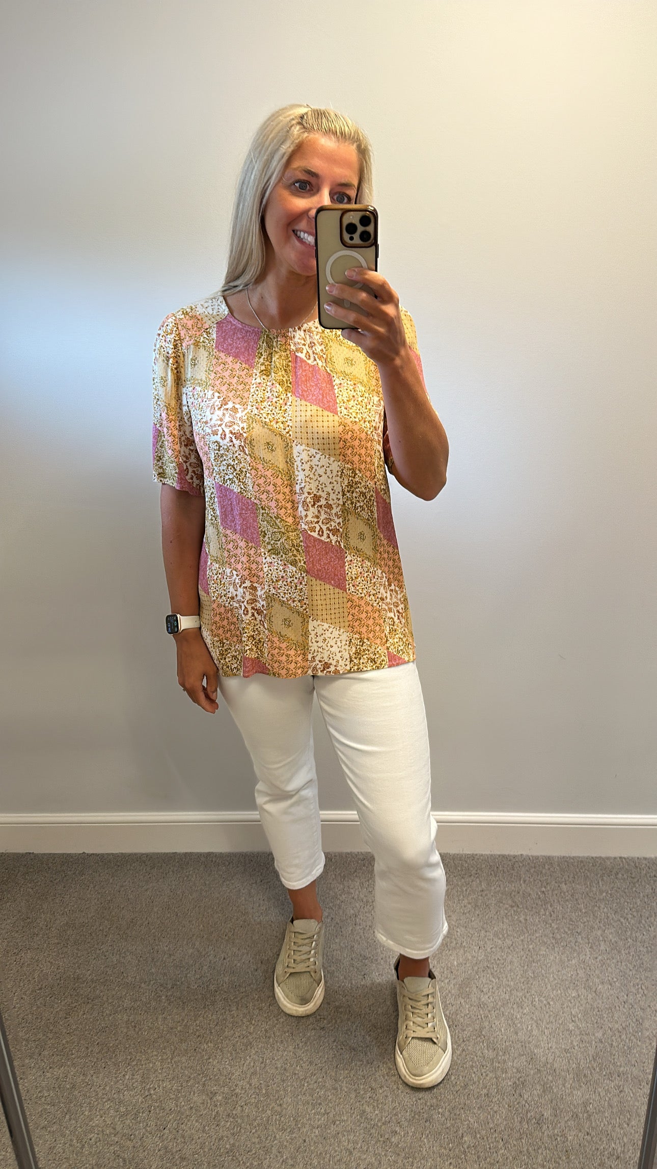 Fat face print top size 12