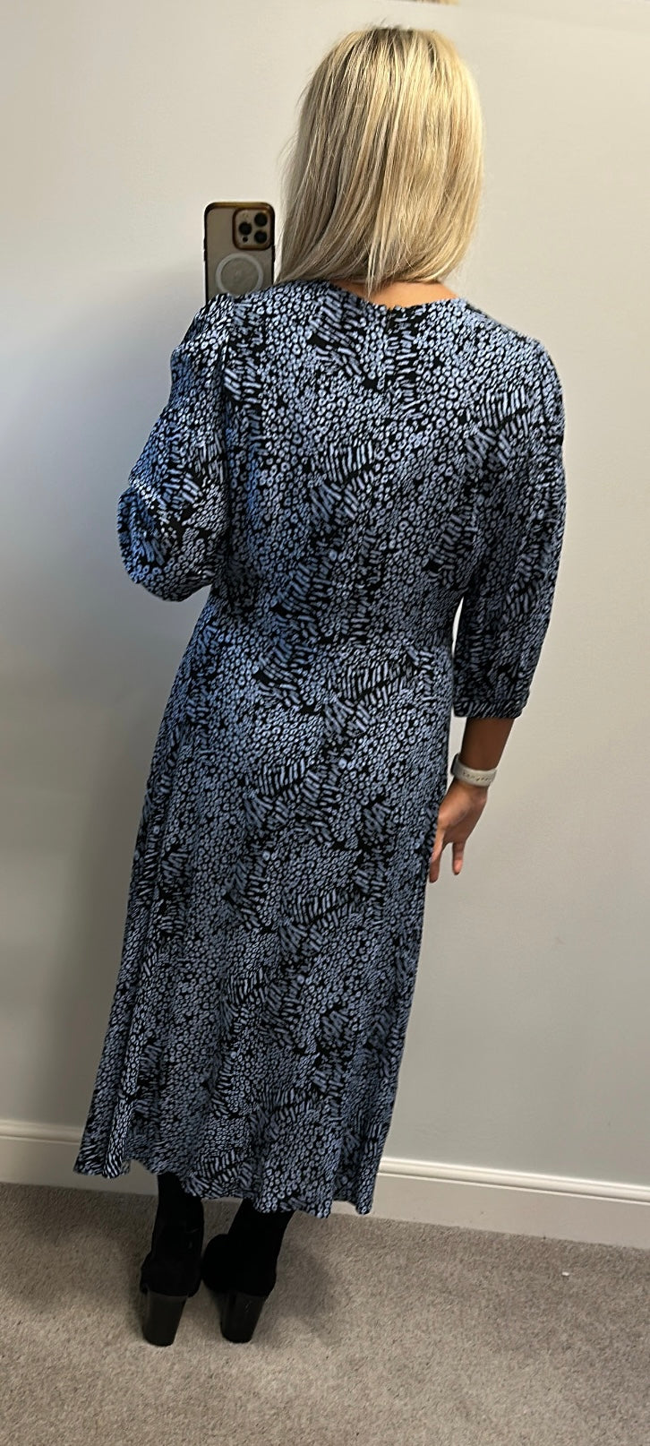 Marks and Spencer’s blue print dress size 16