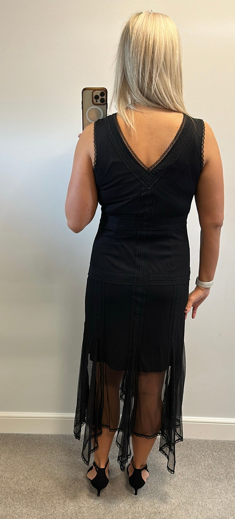 Principles black beaded dress size 12