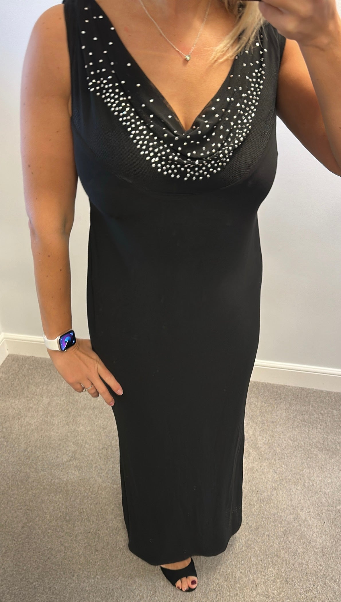 Body flirt black silver studded dress size 12-14