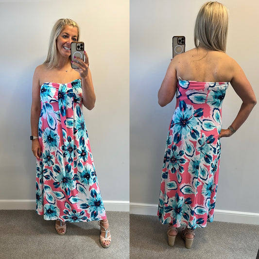 Kaleidoscope floral bandeau dress size 12