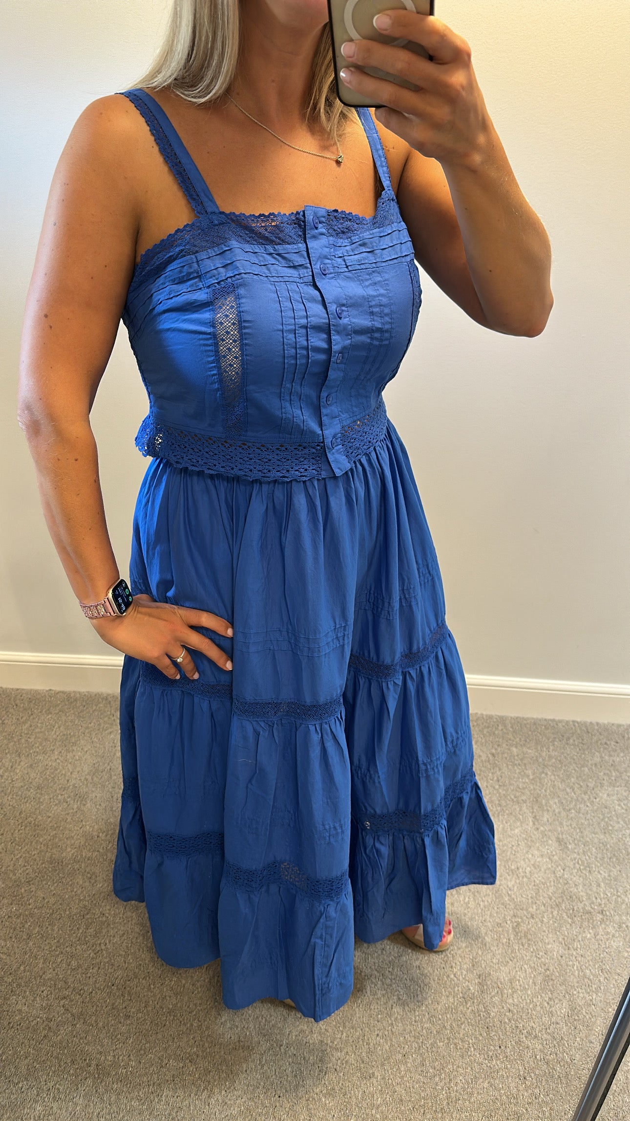 F&F blue top and skirt 2 piece outfit size 16