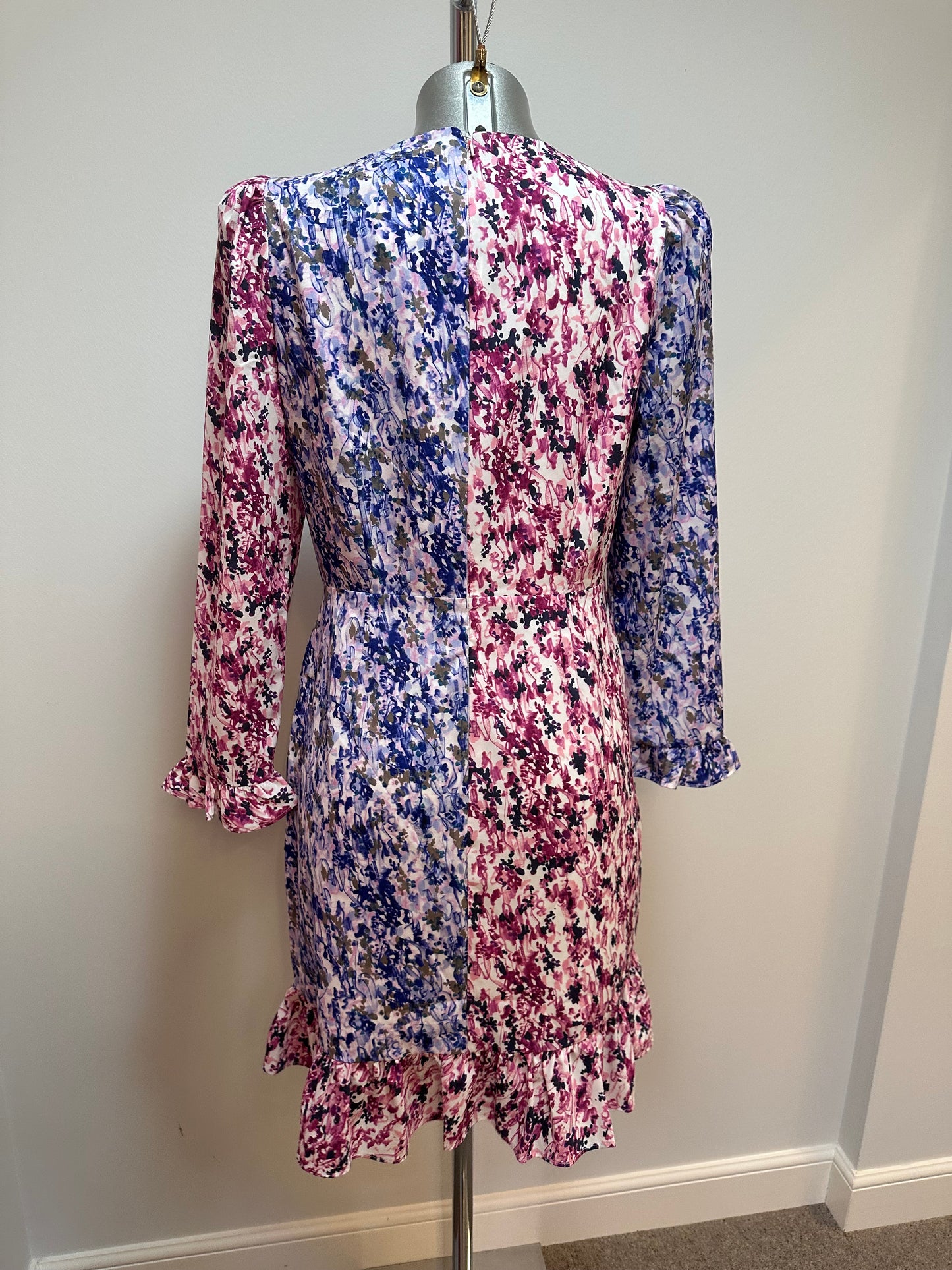 French connection purple and pink print dress size 12