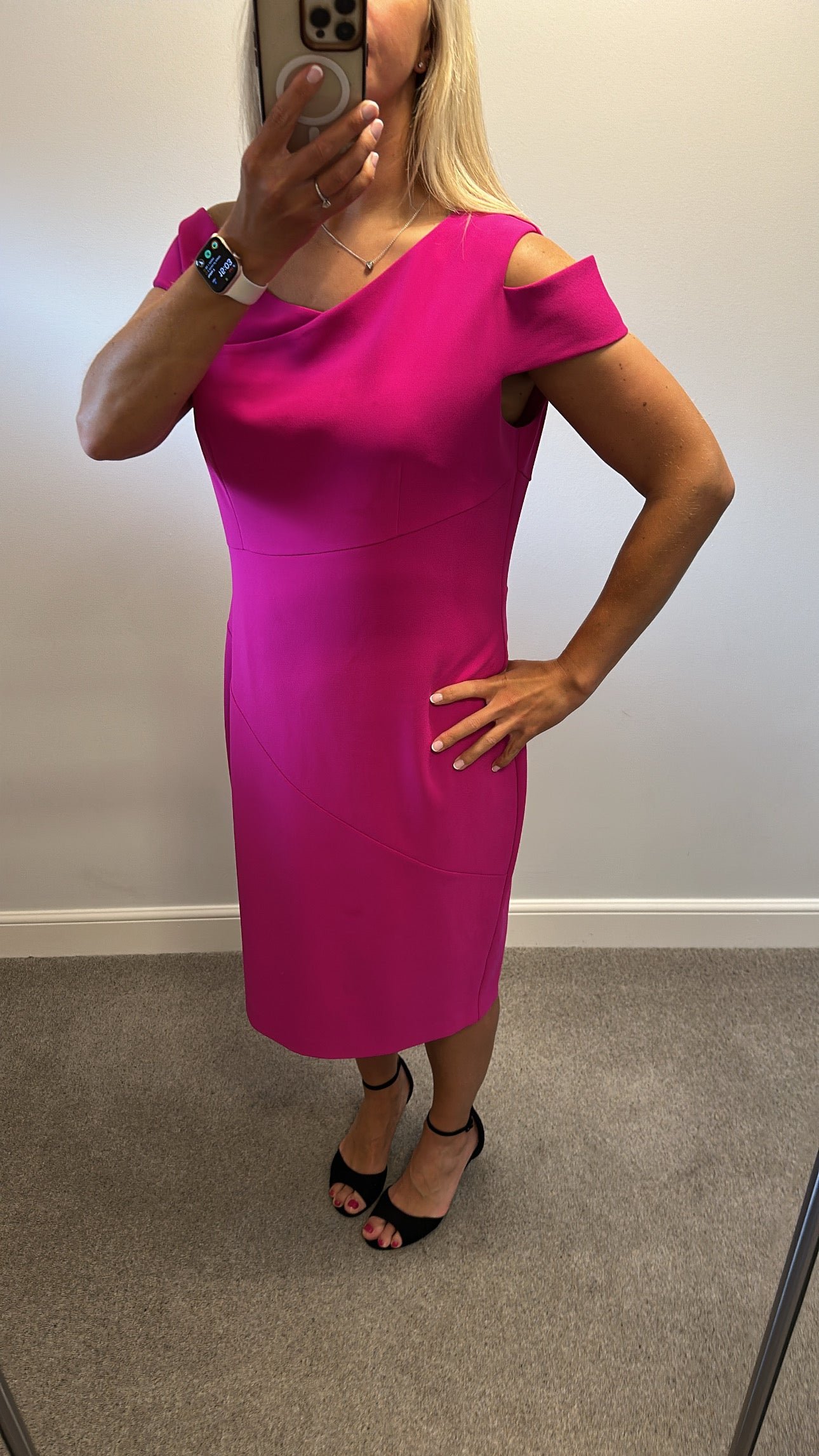 Ted Baker fuchsia pink dress size 16
