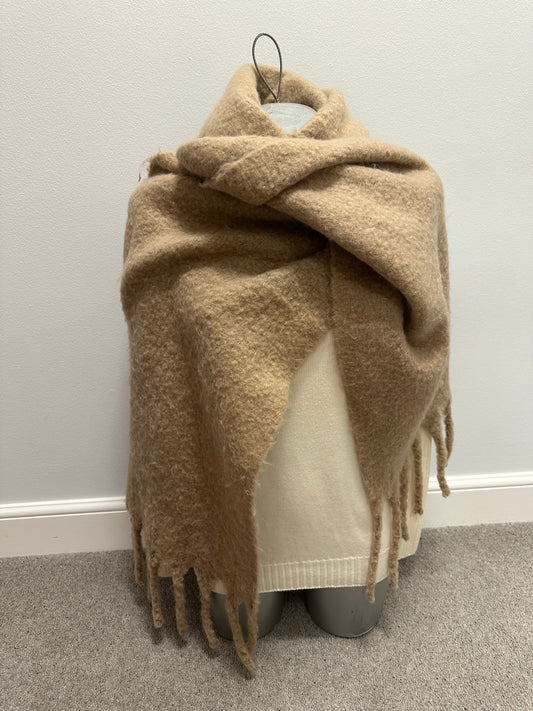 Marks and Spencer’s tan large cosy scarf / shawl new without tags