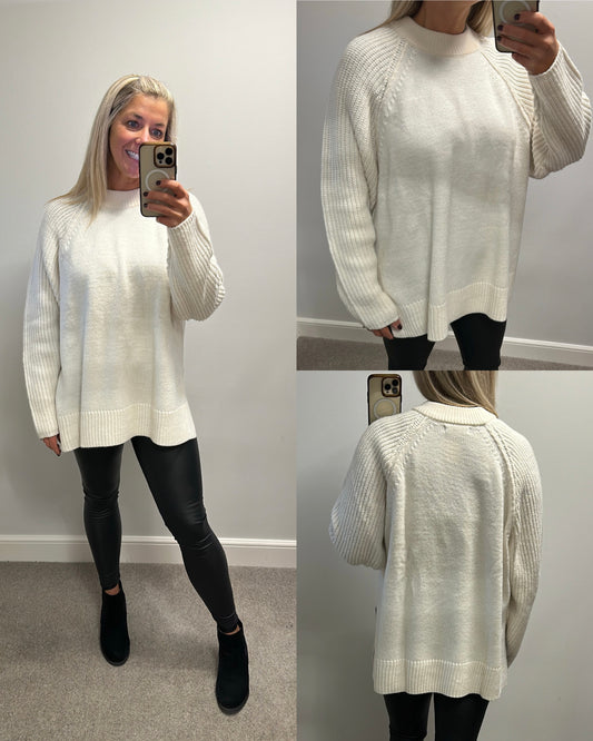 Marks and Spencer’s light cream knit jumper size XL fitting upto size 18 brand new without tags