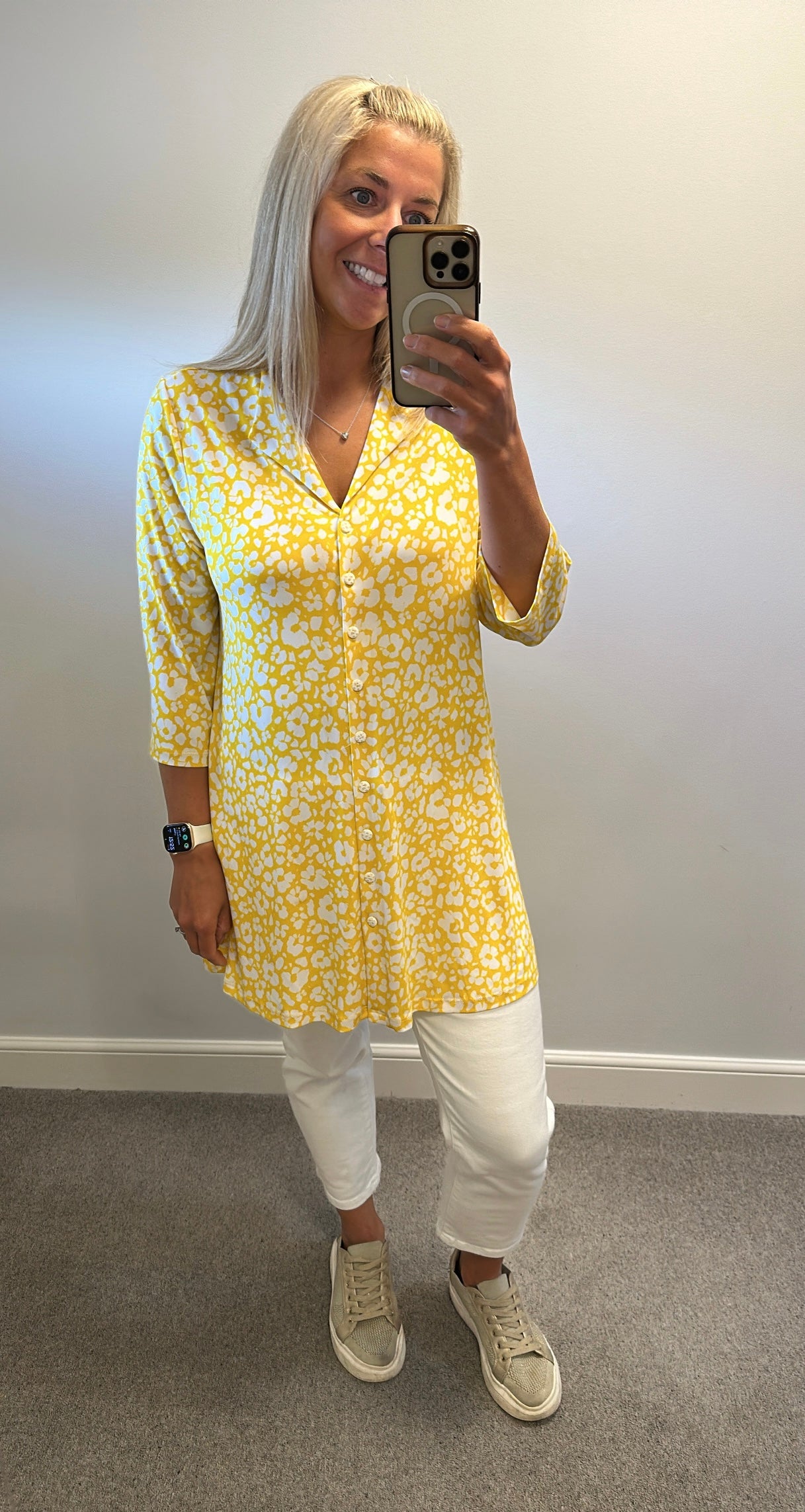 Kim & Co yellow shirt size L (UK 12-16)