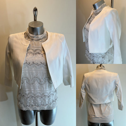 Coast white bolero size 8