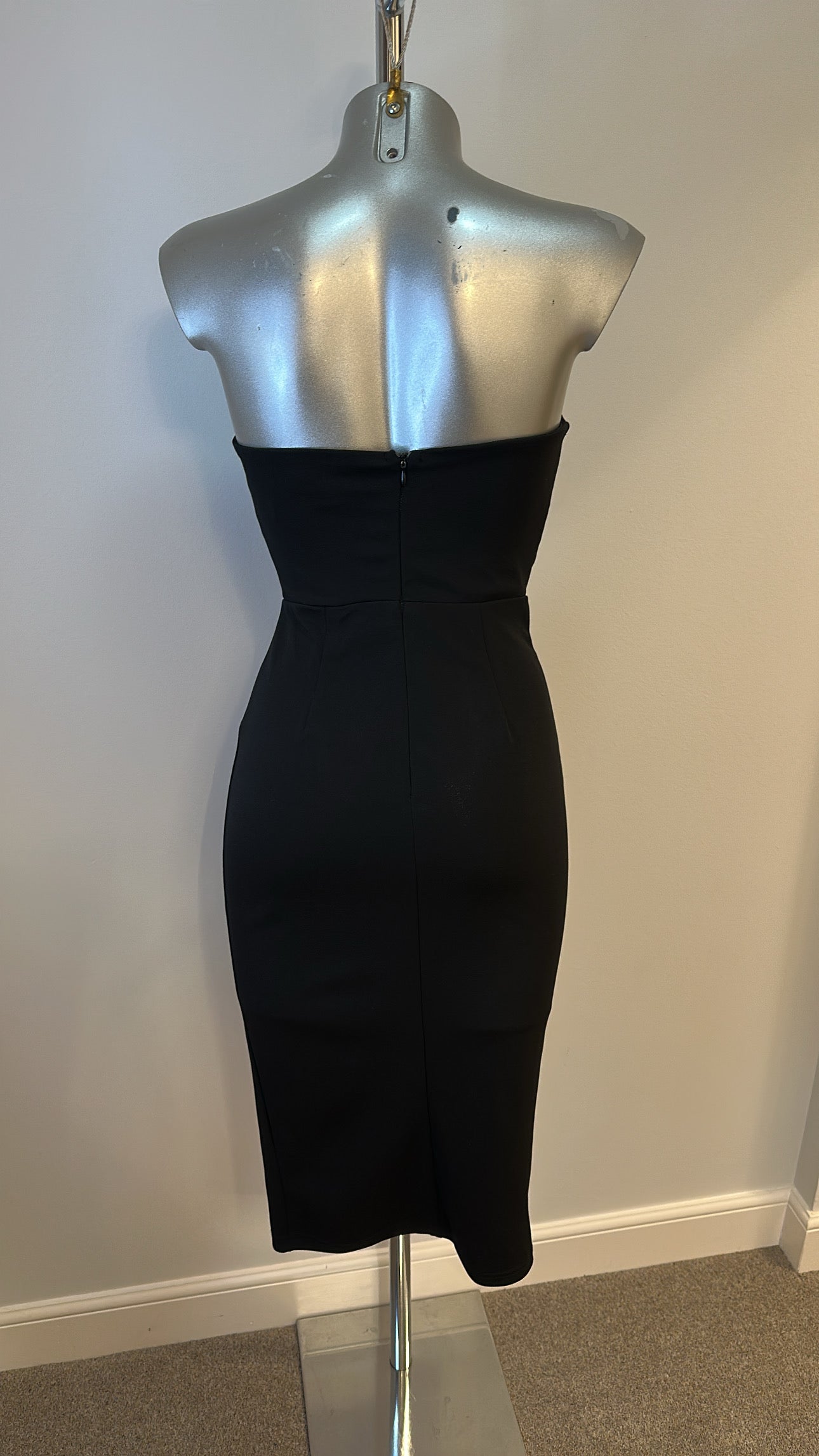 Pink boutique black bow bandeau dress size 8
