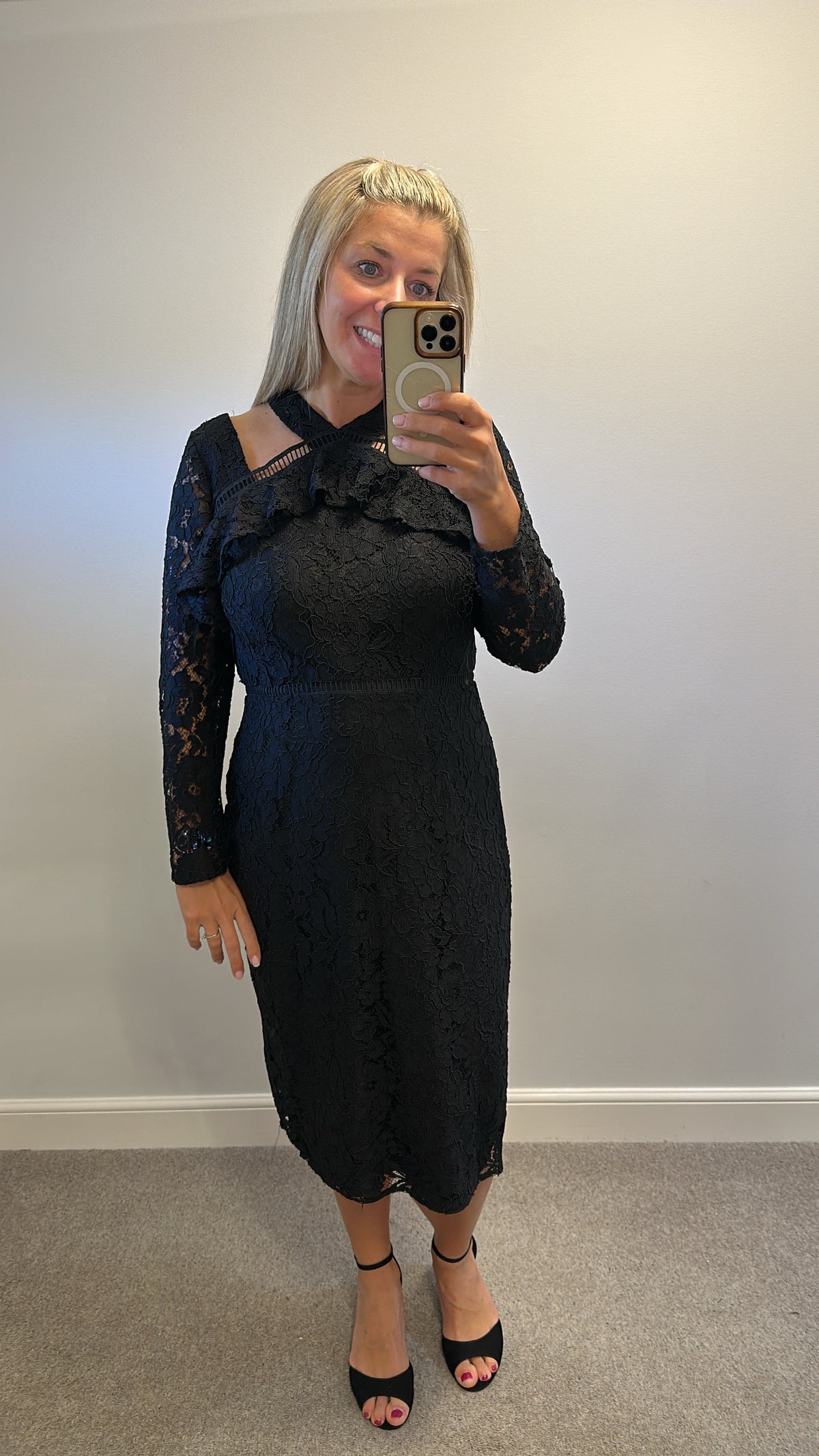 Very black lace dress size 16