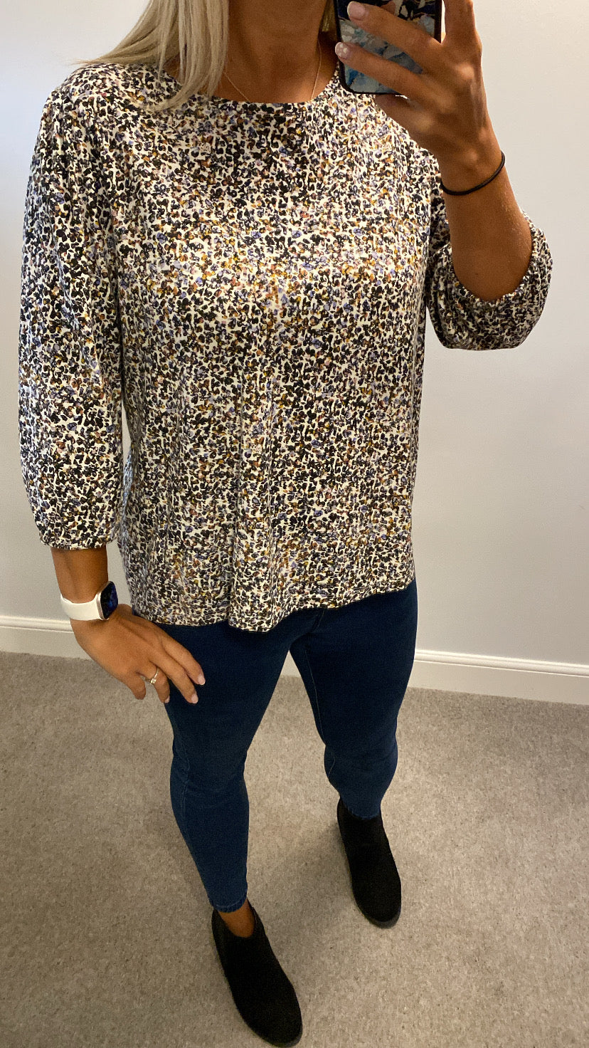 Fat face print top size 16