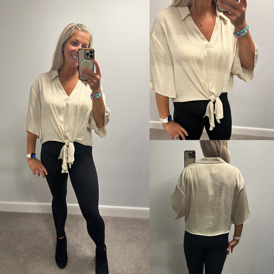 F&F beige / champagne gold top size 16