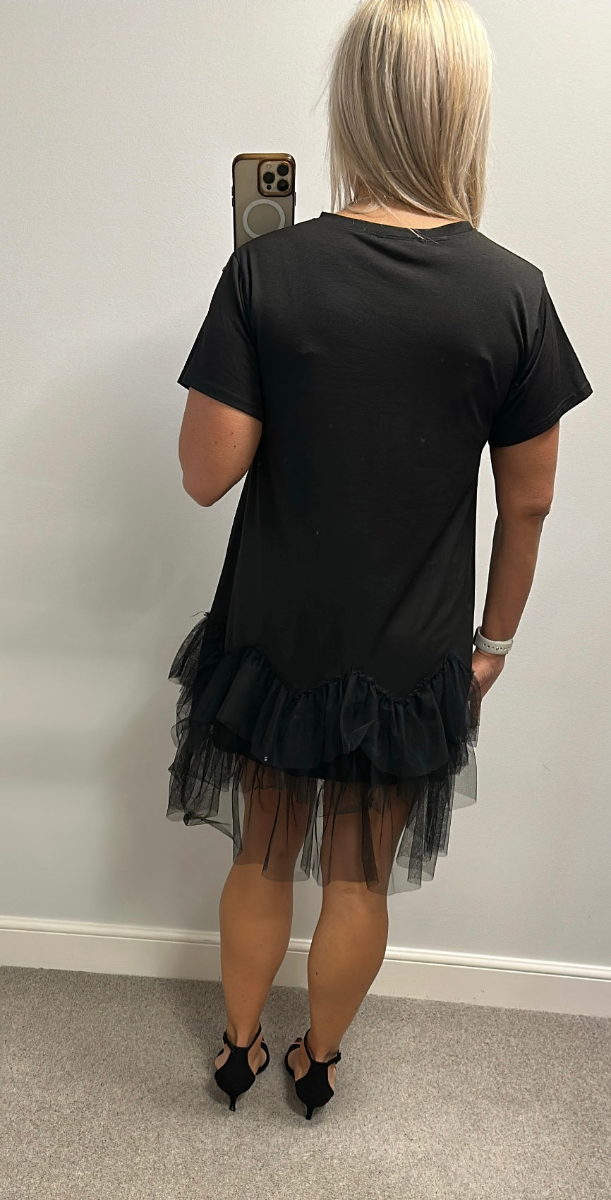 Cameo rose black ruffle dress size 12