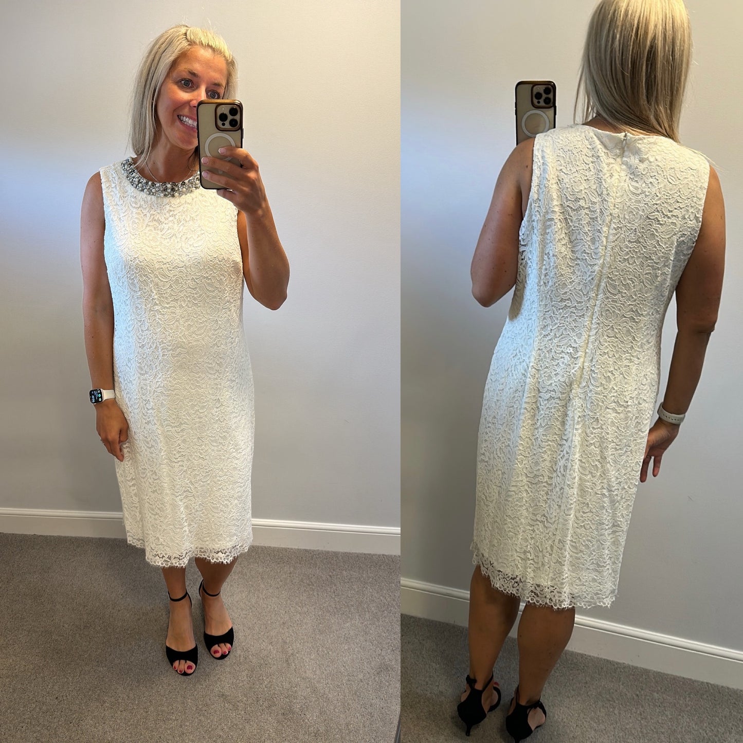 Off white lace dress size 16