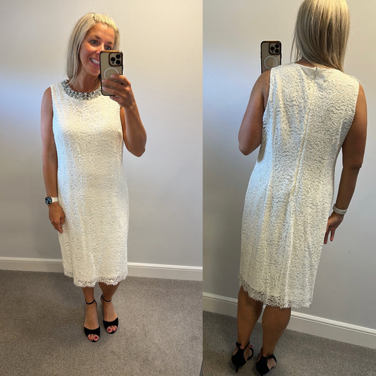 Off white lace dress size 16