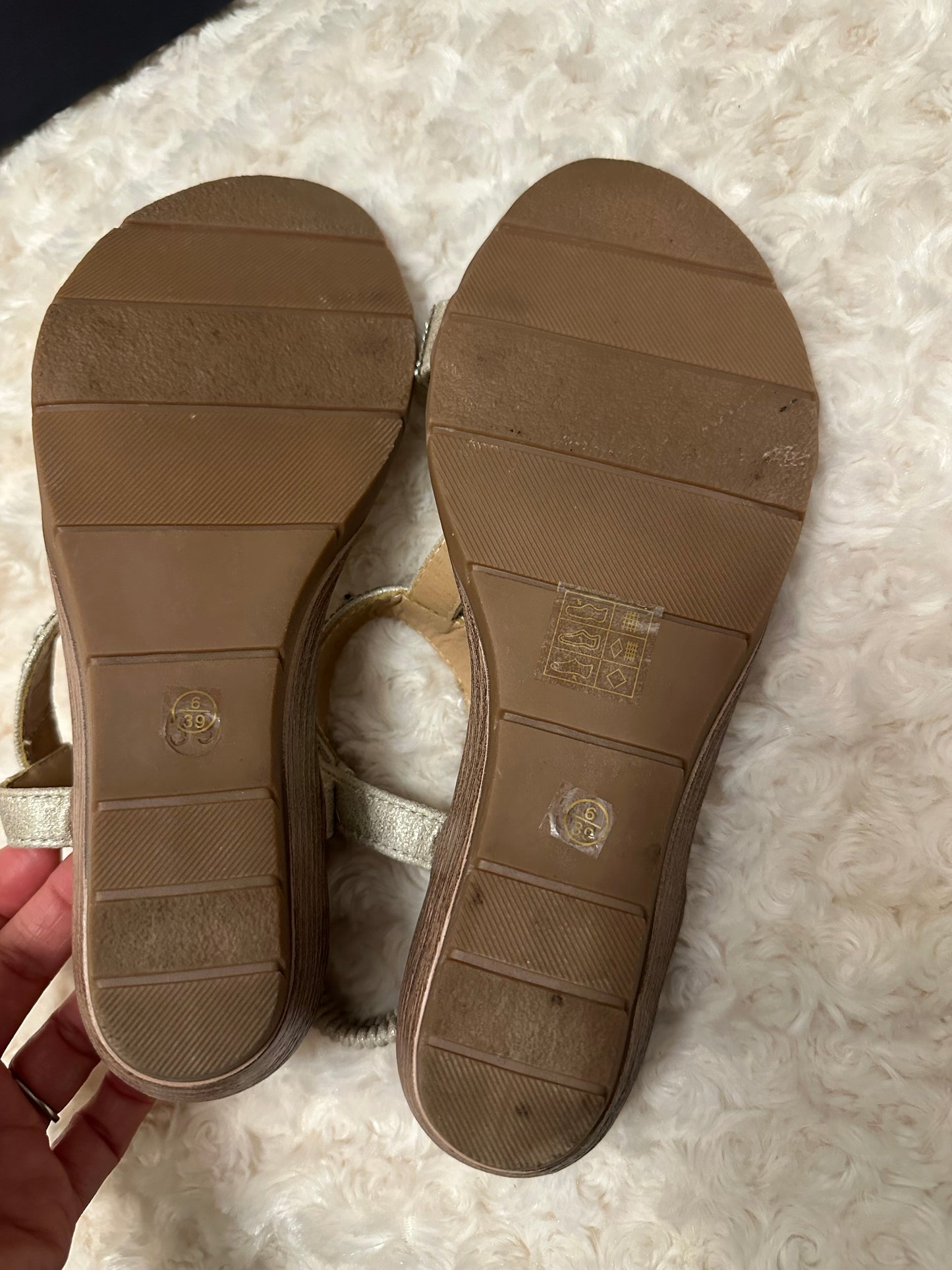 Lunar silver rhinestone embellished sandals size UK 6 brand new