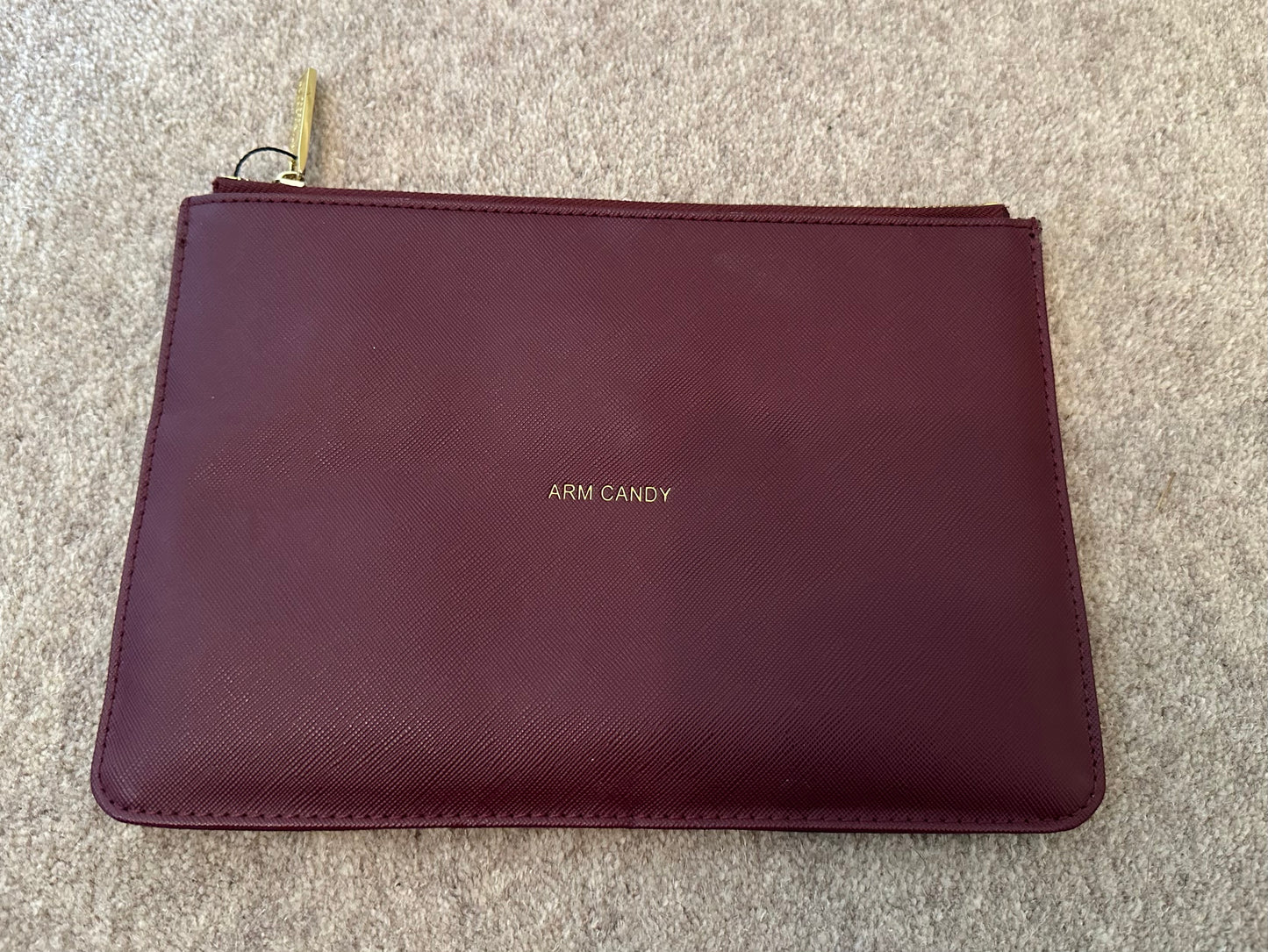 Katie Loxton burgundy make up bag / purse