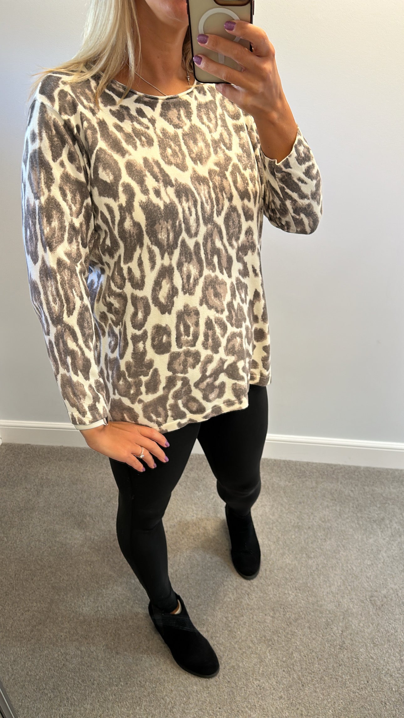 Dreams animal print jumper fitting upto size 18