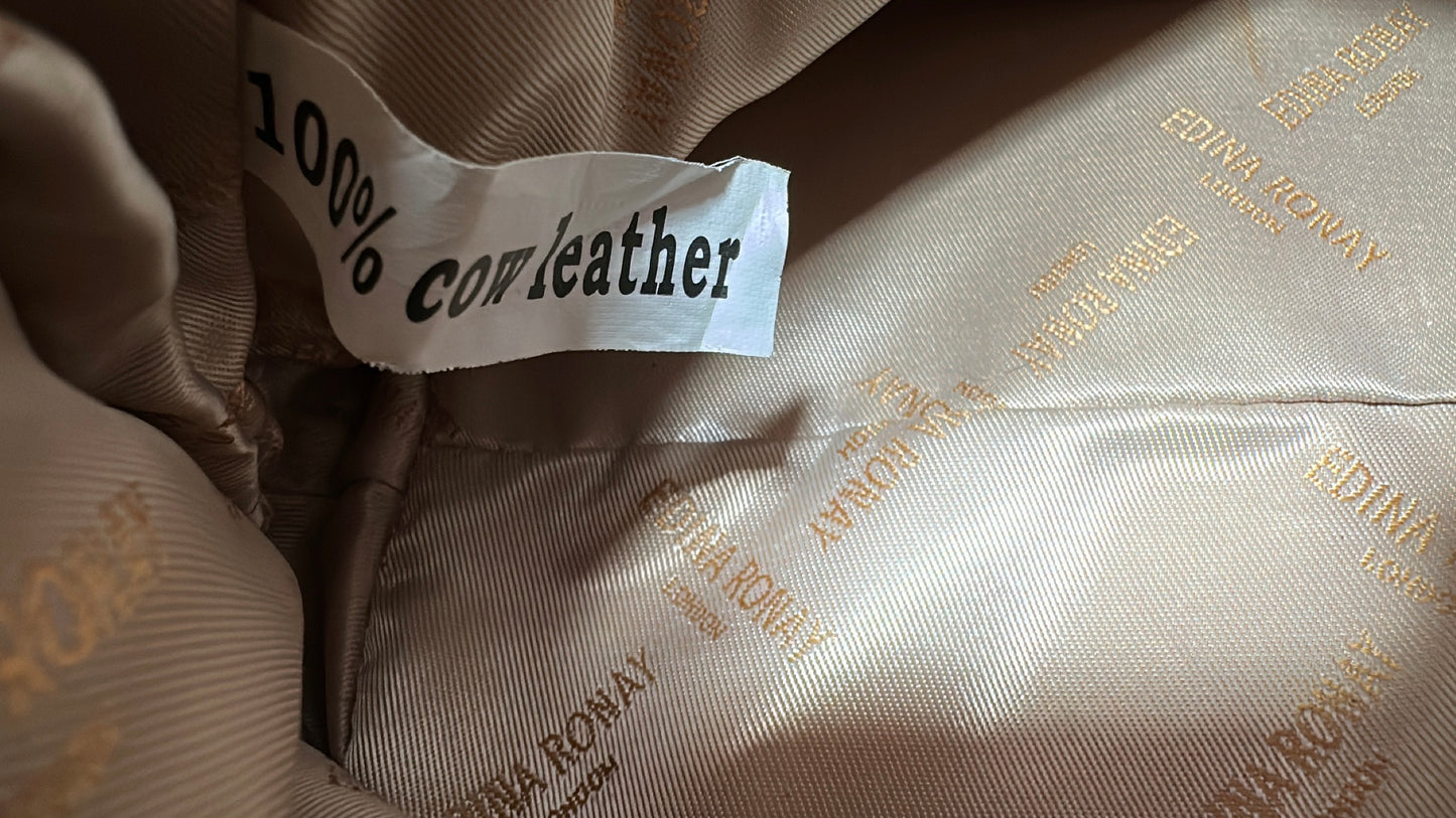 Edina Ronay Tiger print handbag 100% cow leather