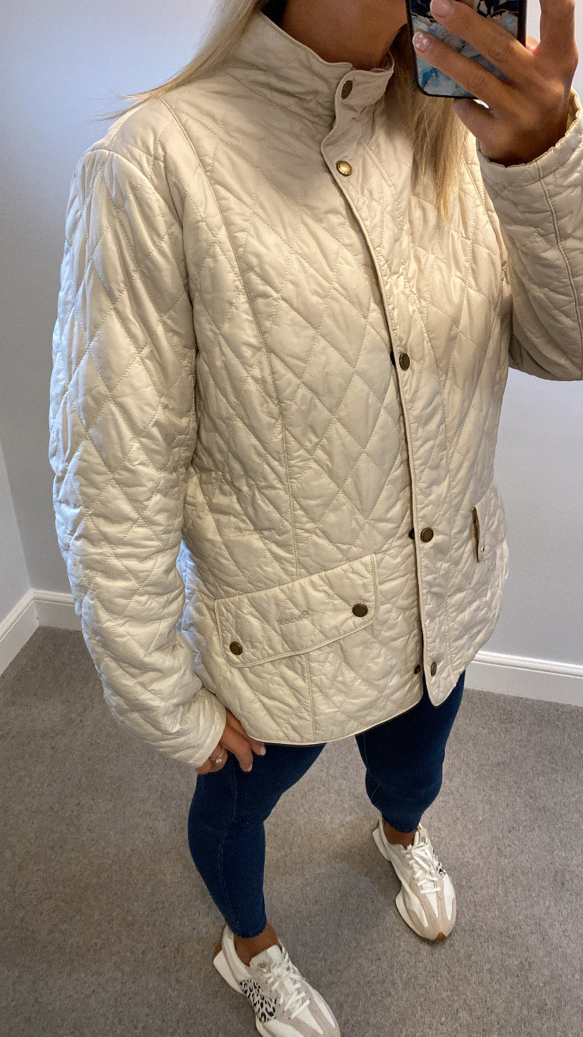 Barbour cream quilted jacket size 20
