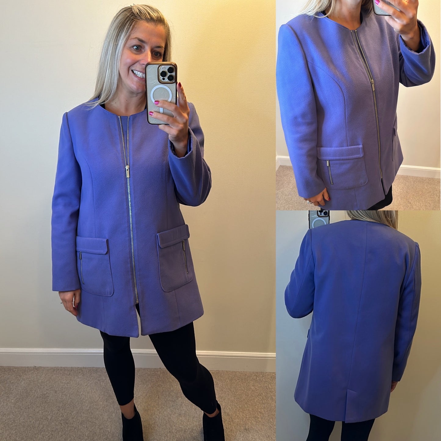 Anthology lilac jacket size 16