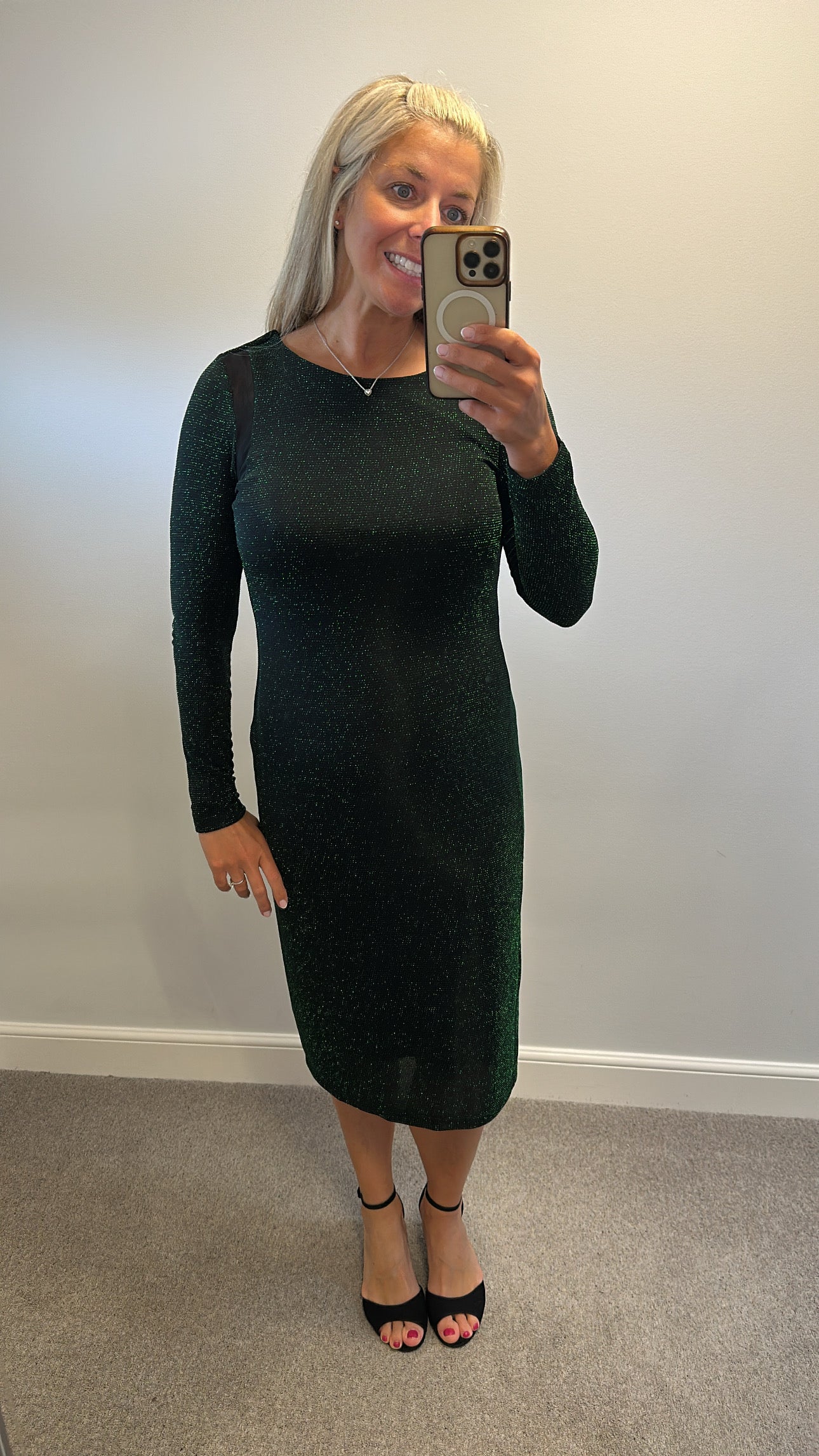 Star by Julien Macdonald green sparkly dress size 14