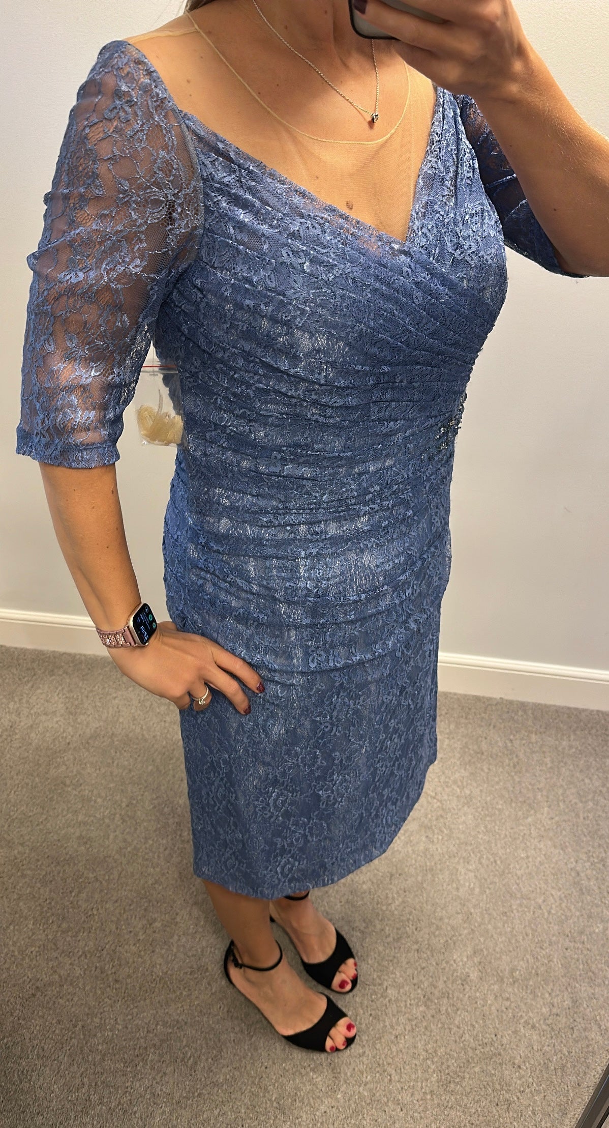 John Charles cornflour blue jacket embellished dress and jacket size 18 brand new with tags RRP £799