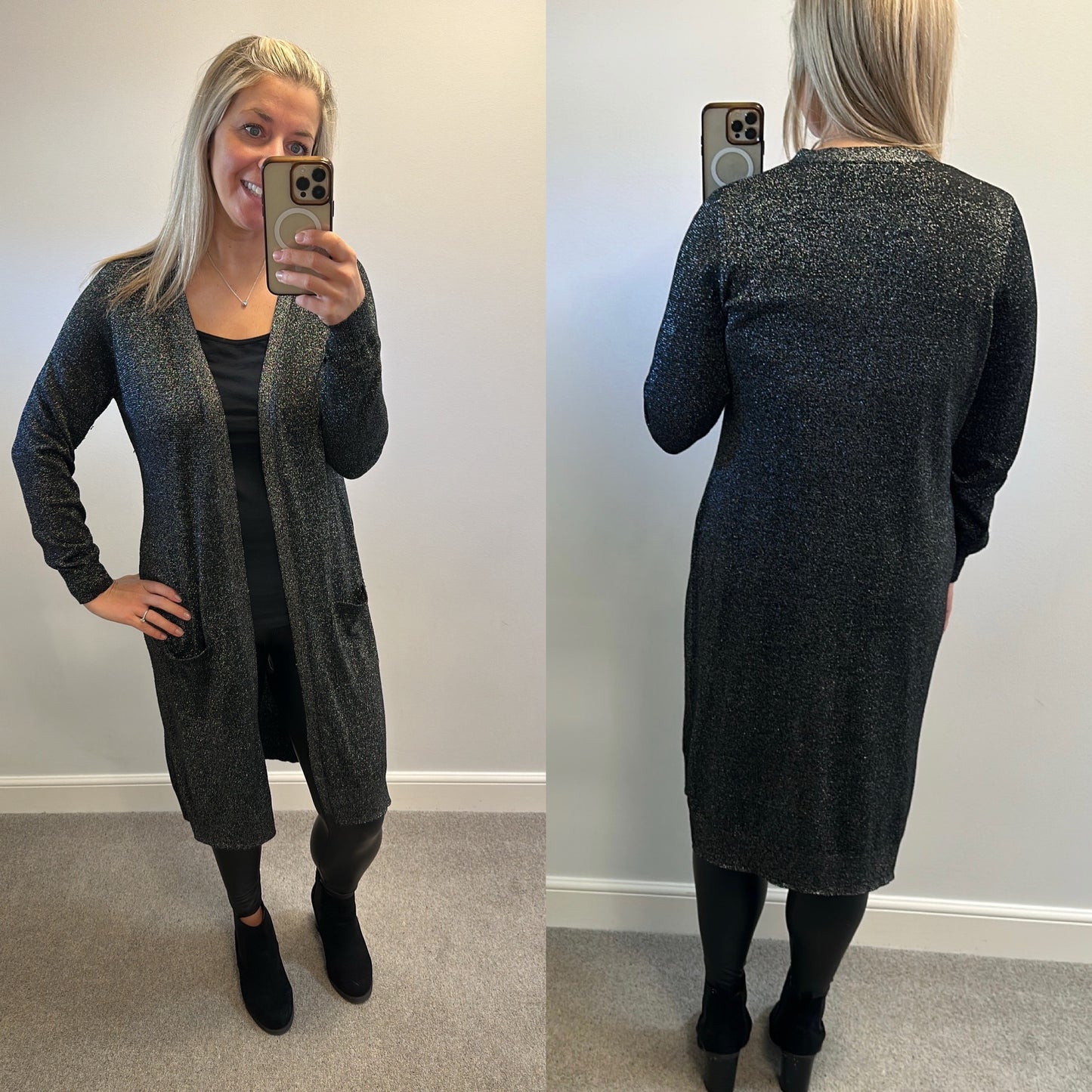 George black shimmer cardigan size 16