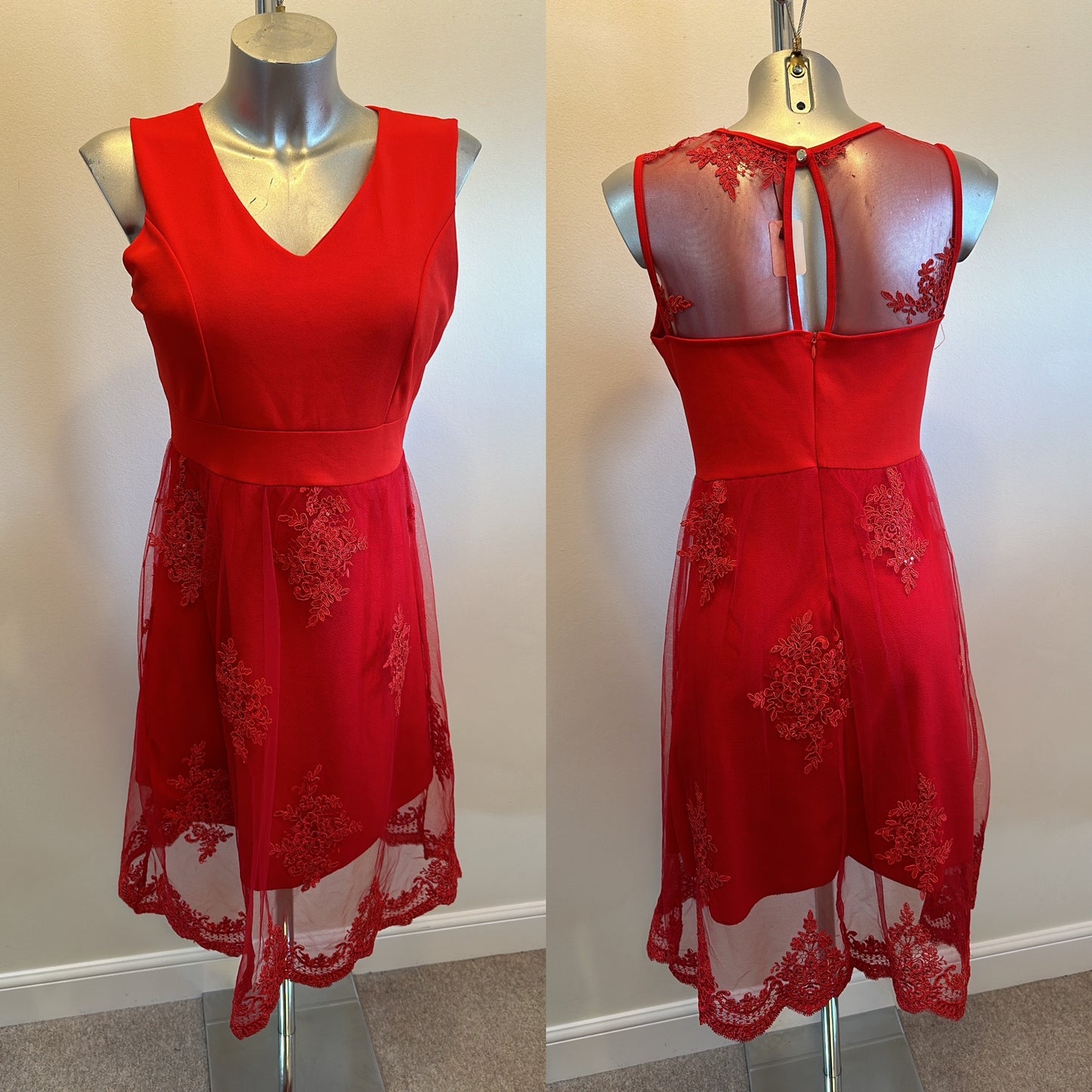 Yumi red lace dress size 12