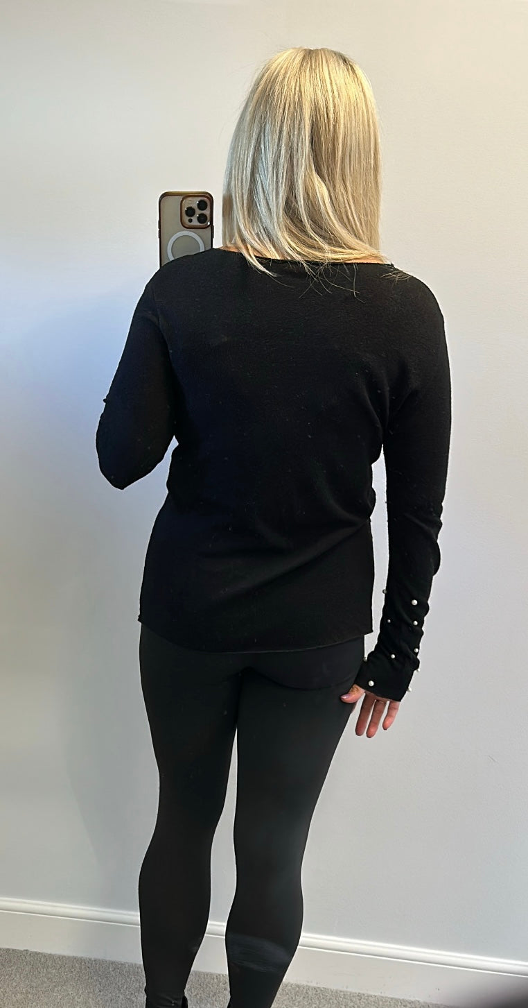 Zara black pearl knit size L fitting upto size 16